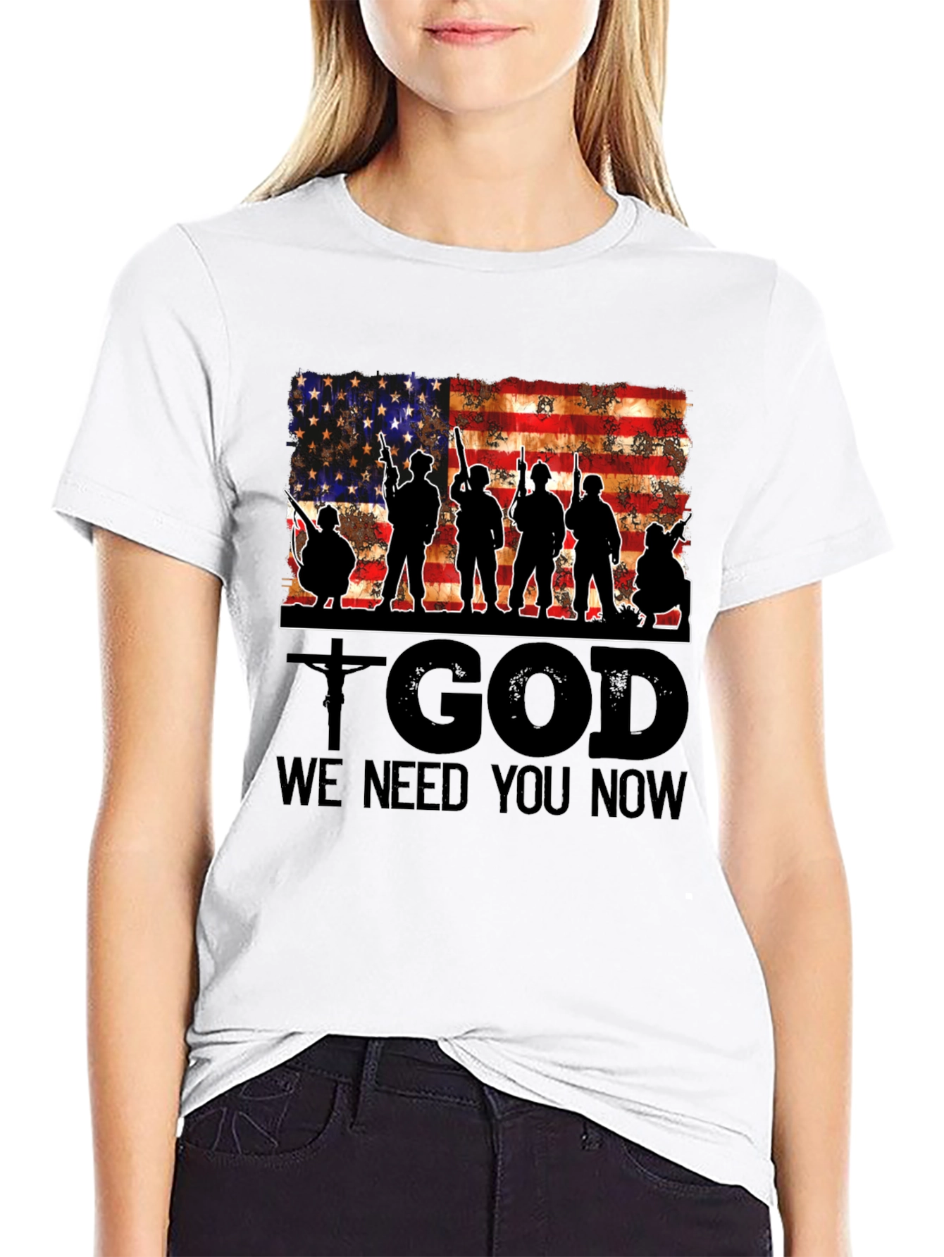 Patriotic T-Shirt - God We Need You Now