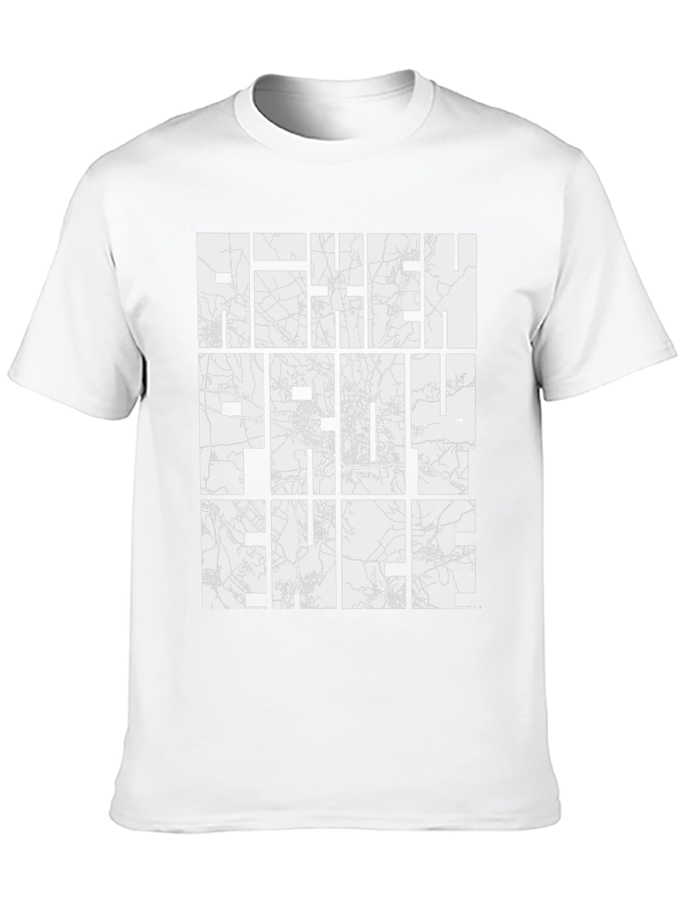 Urban Grid Tee - Black Cotton Street Map T-Shirt