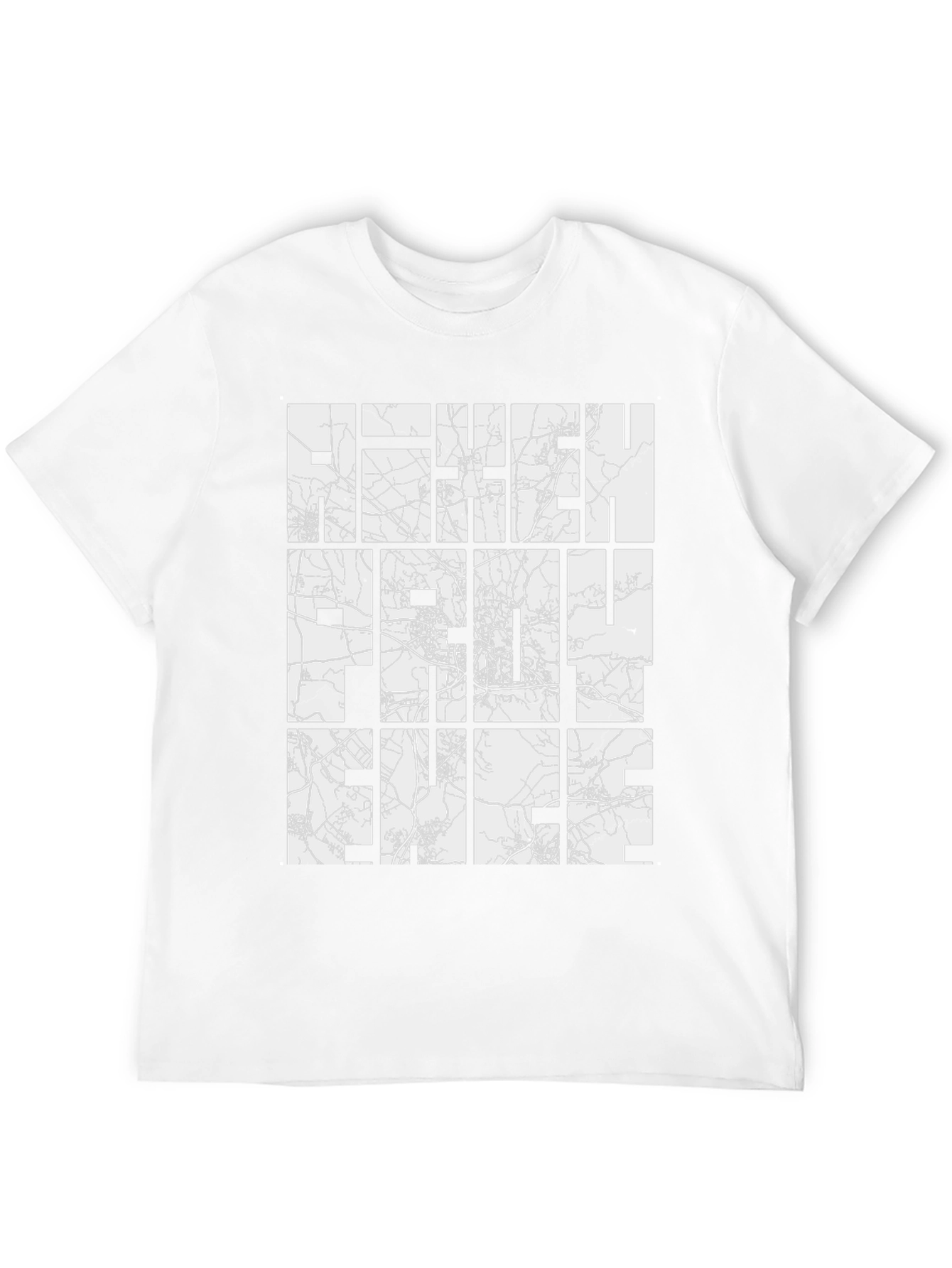 Urban Grid Tee - Black Cotton Street Map T-Shirt