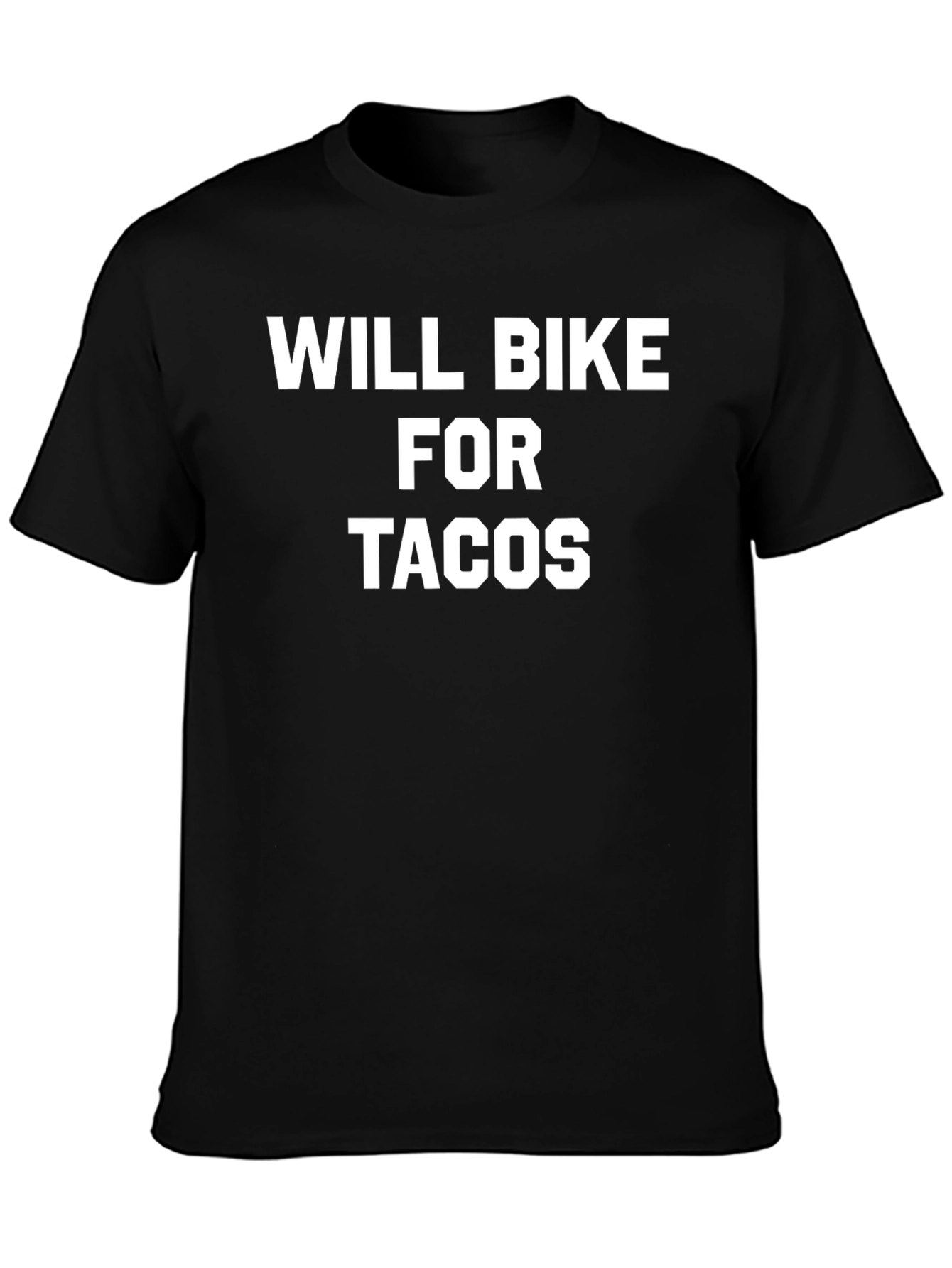 Will Bike For Tacos Graphic Tee - Black