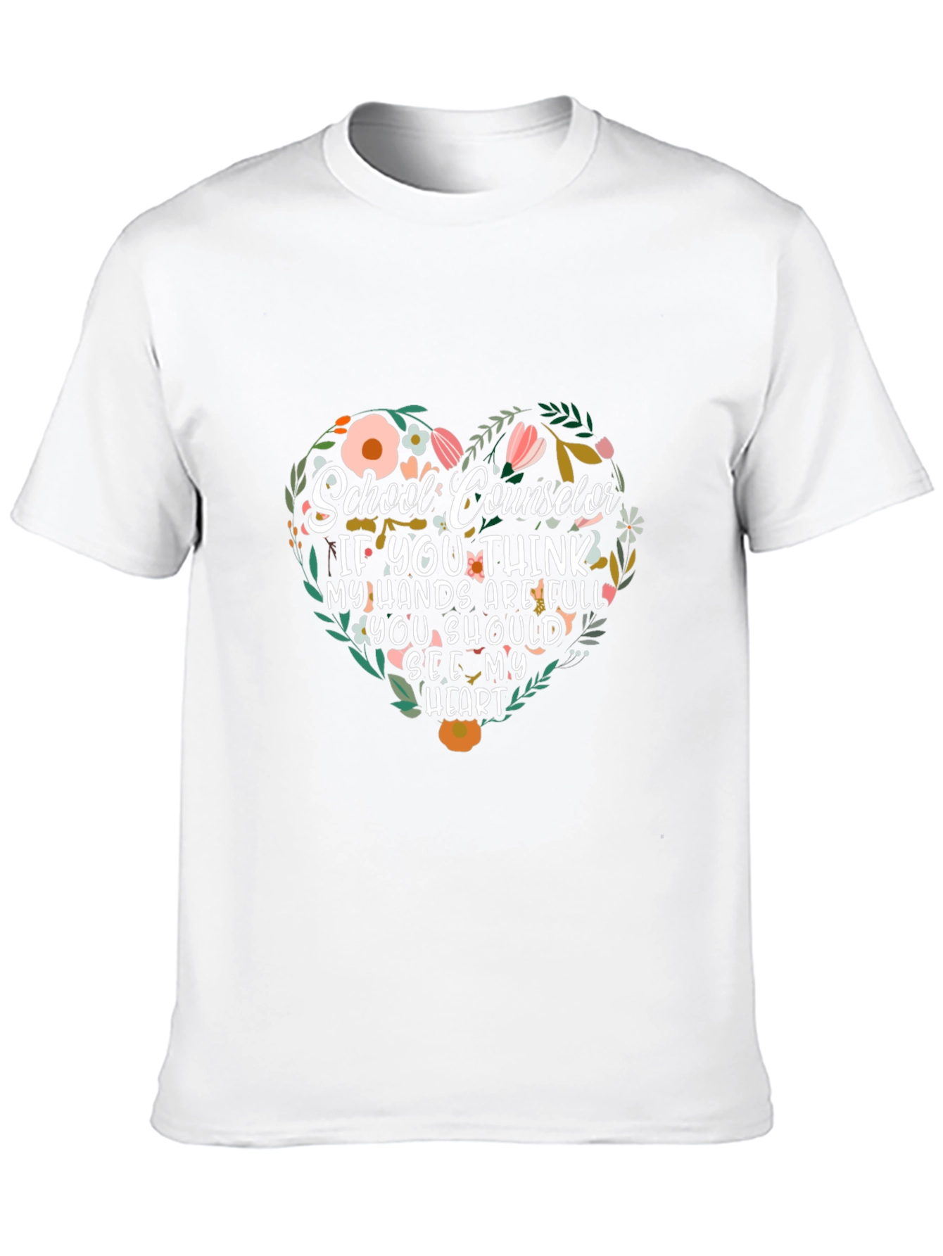 School Counselor Heart Graphic T-Shirt