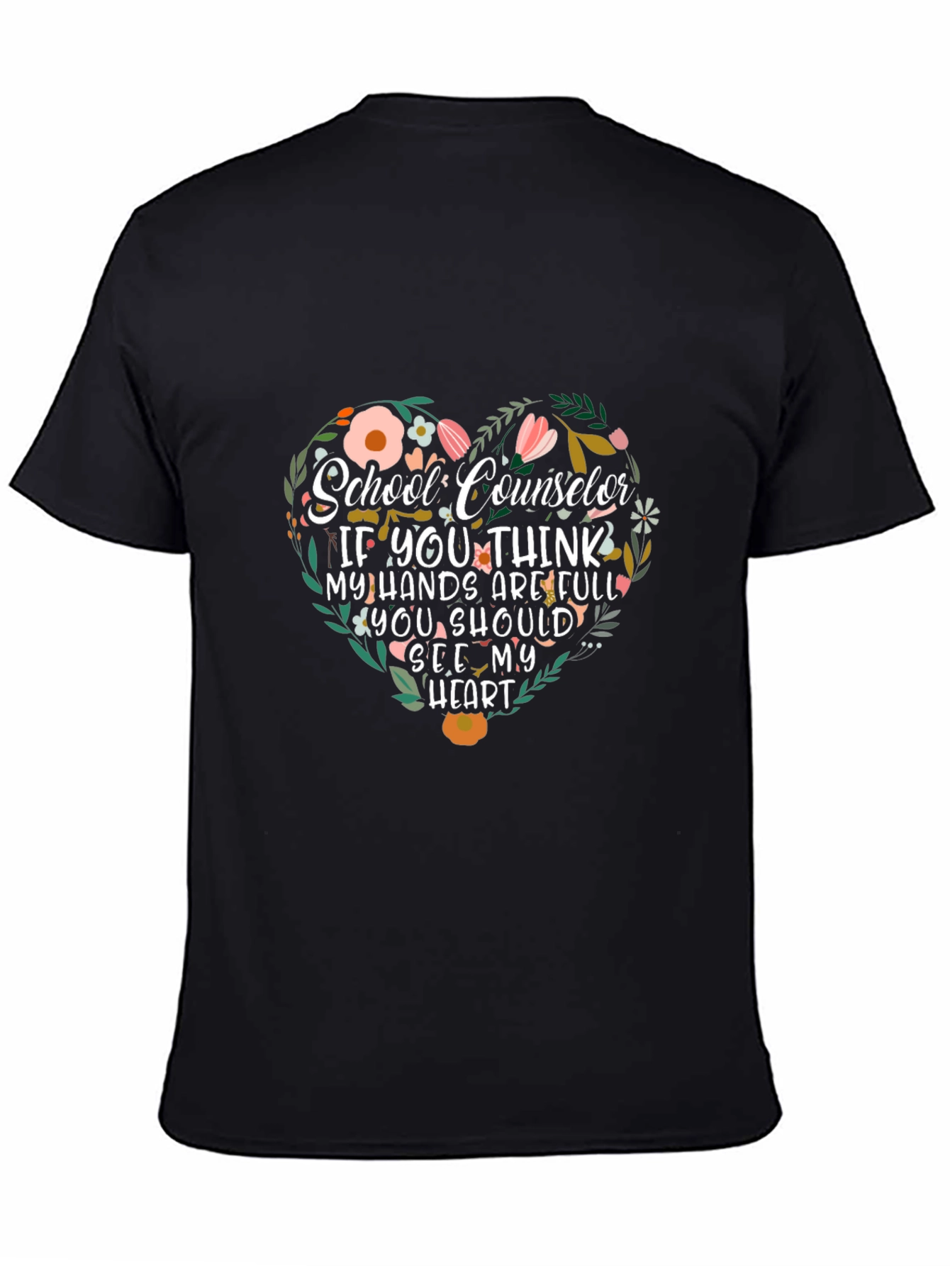 School Counselor Heart Graphic T-Shirt