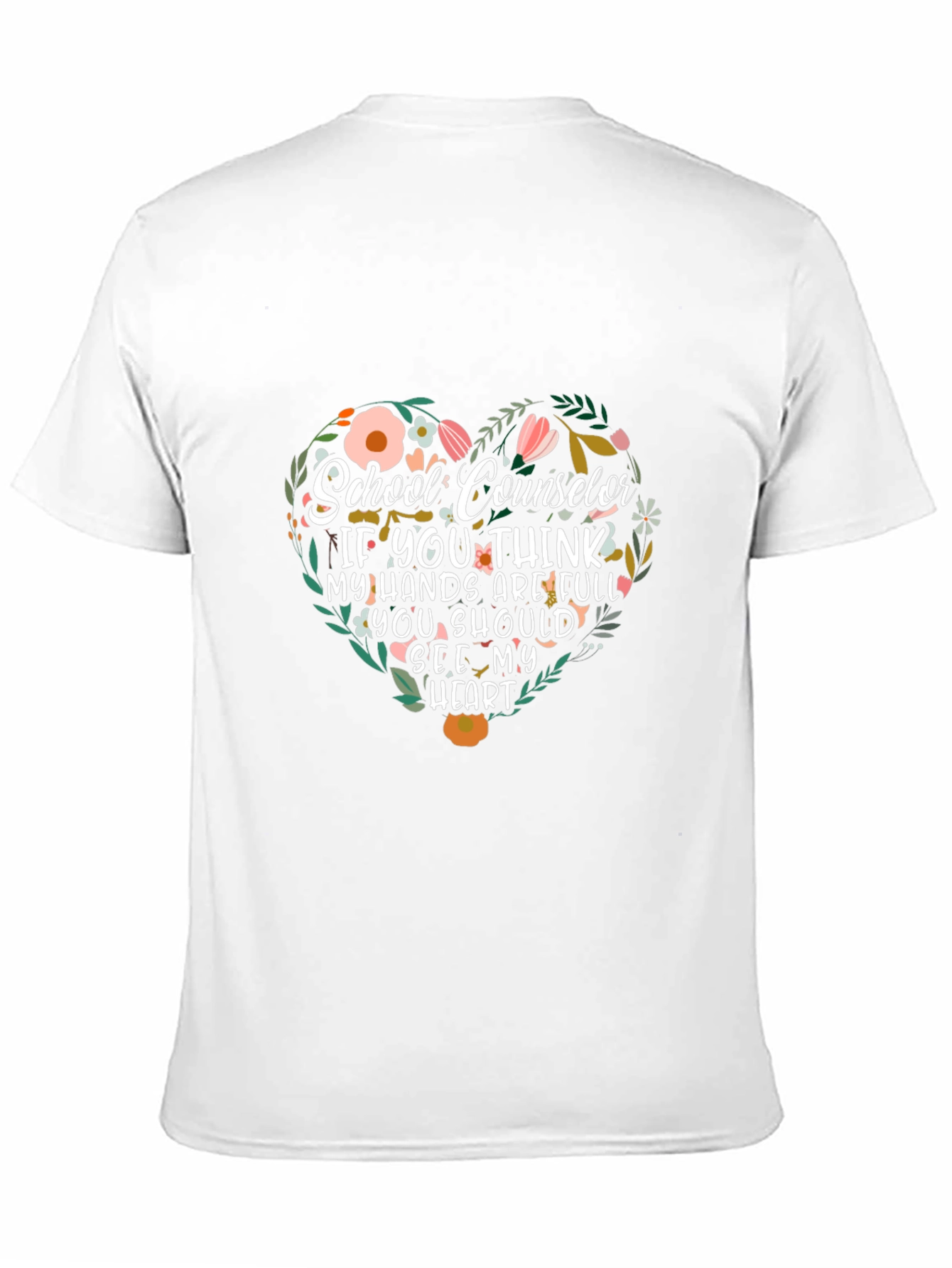 School Counselor Heart Graphic T-Shirt