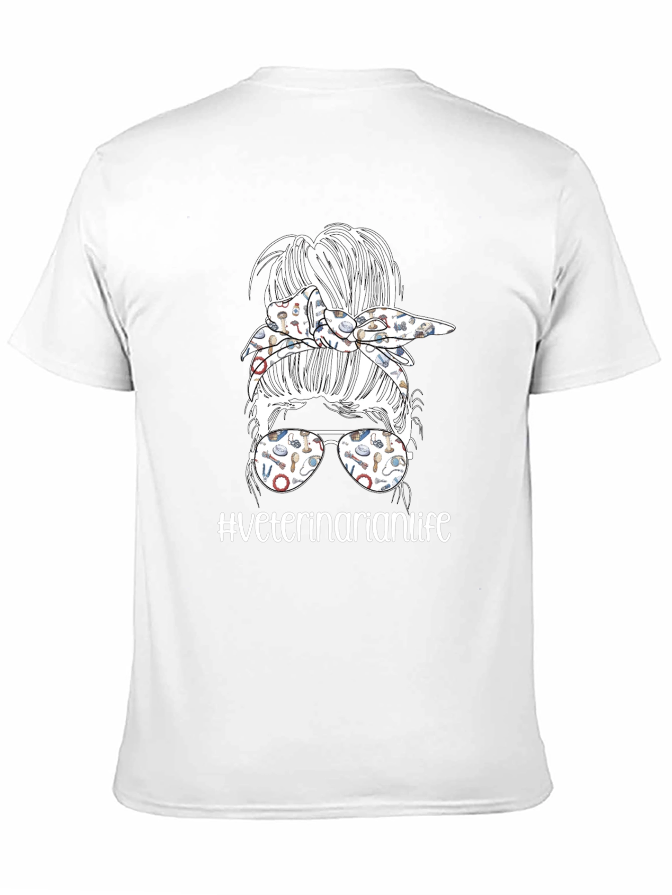 Veterinarian Life Messy Bun T-Shirt