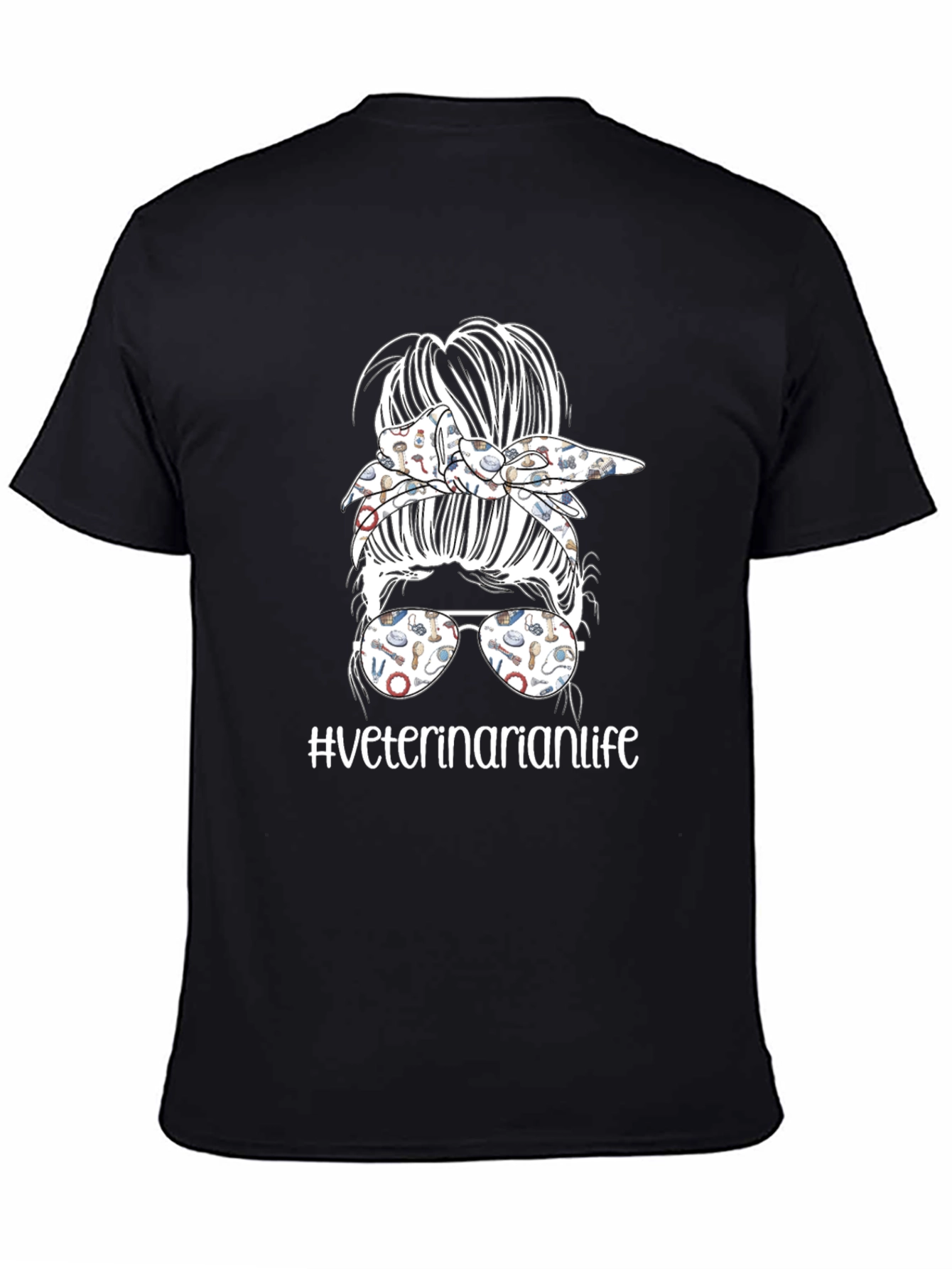 Veterinarian Life Messy Bun T-Shirt