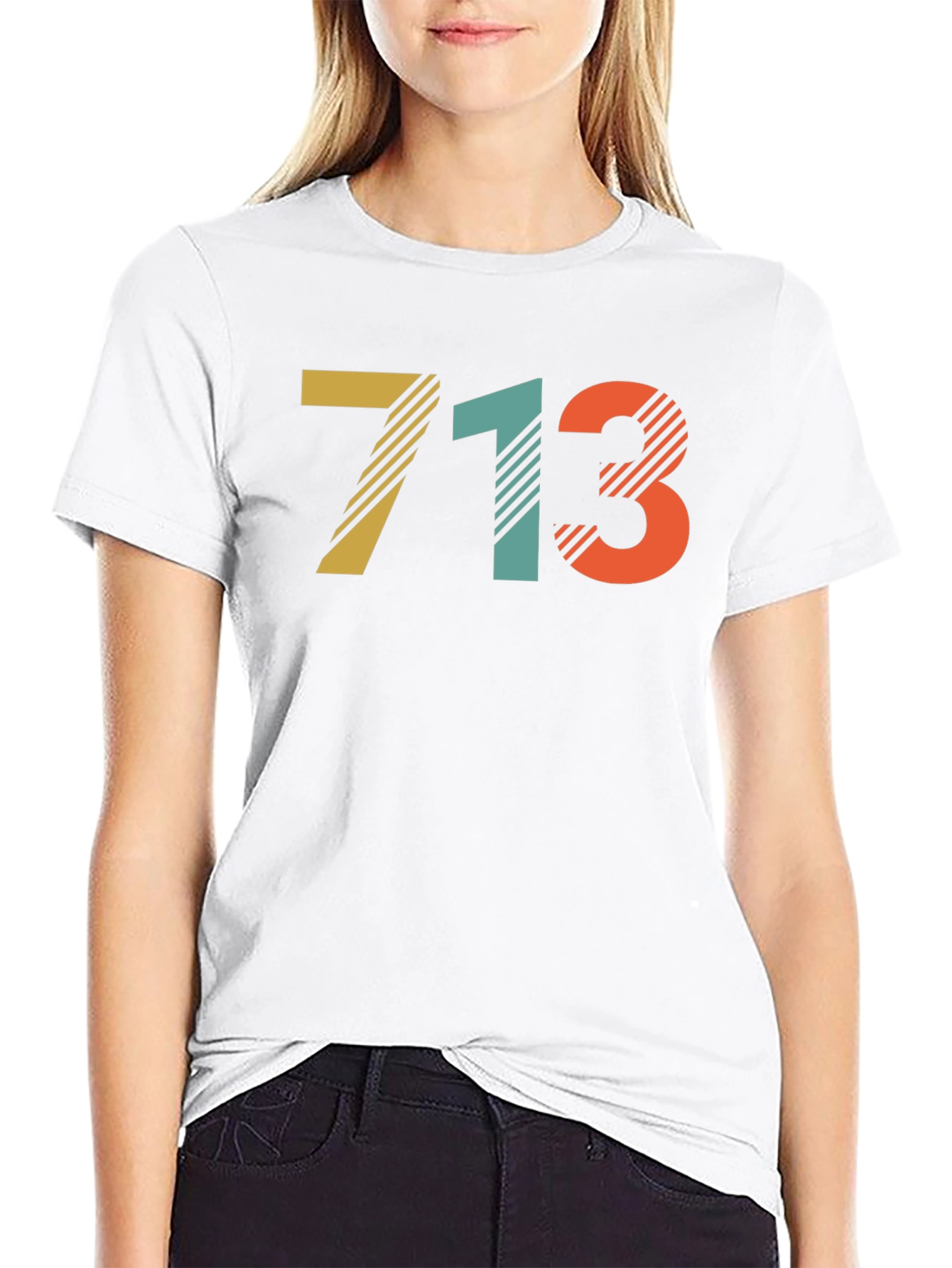 Retro 713 Area Code Graphic T-Shirt