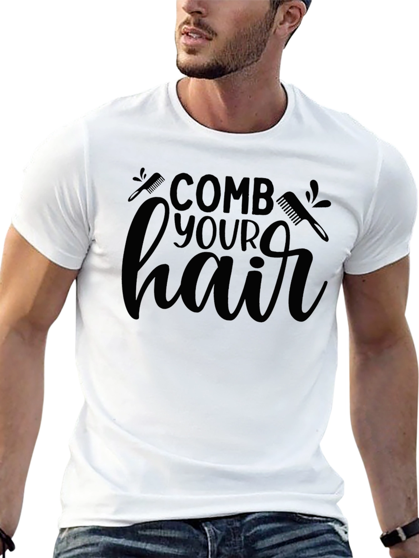 Comb Your Hair Black T-Shirt