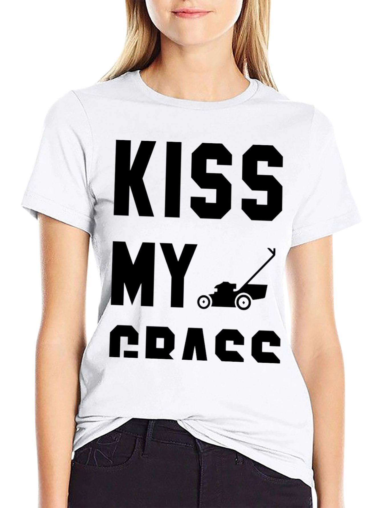 Kiss My Grass Funny Lawn Mower T-Shirt