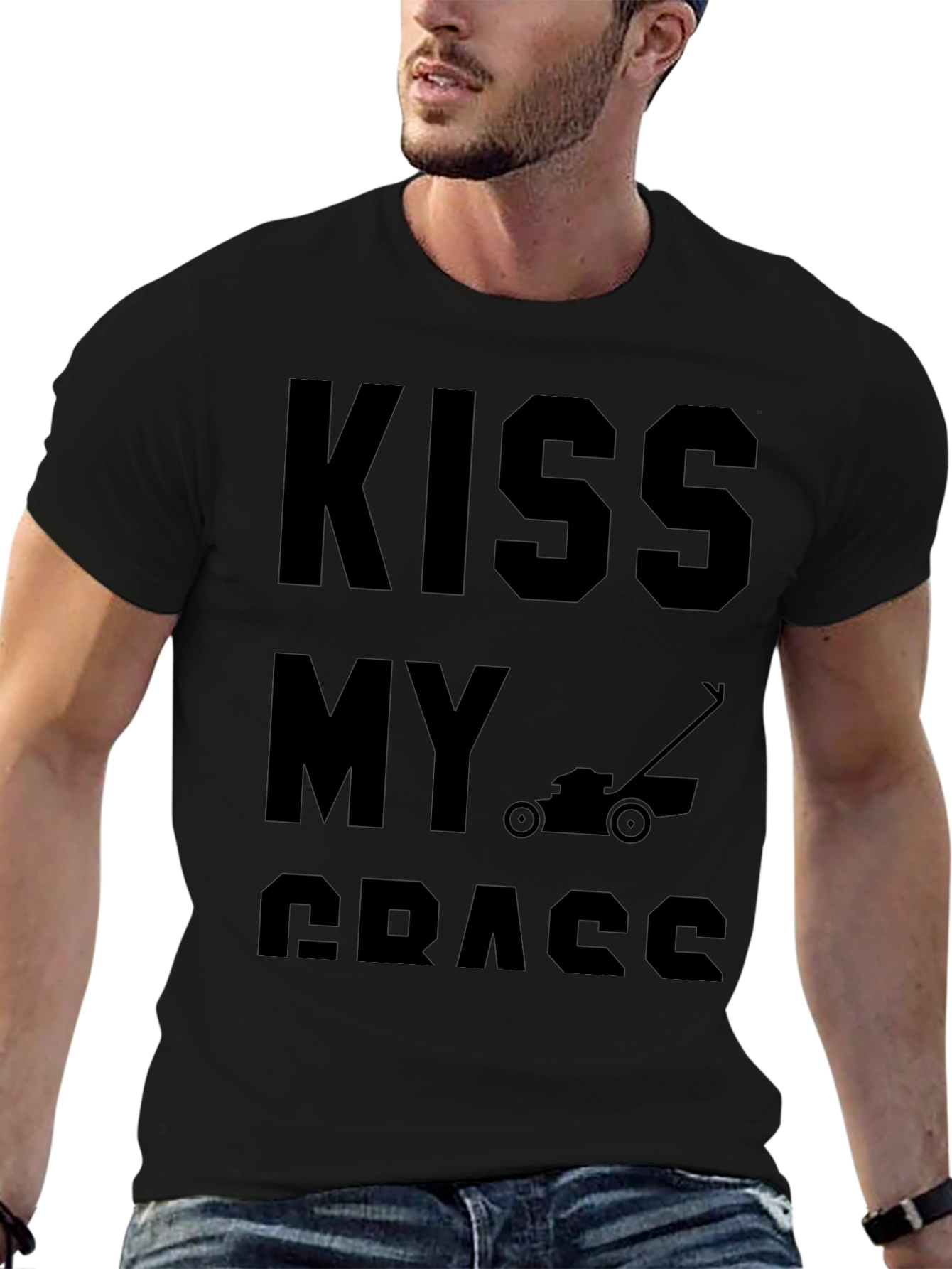 Kiss My Grass Funny Lawn Mower T-Shirt