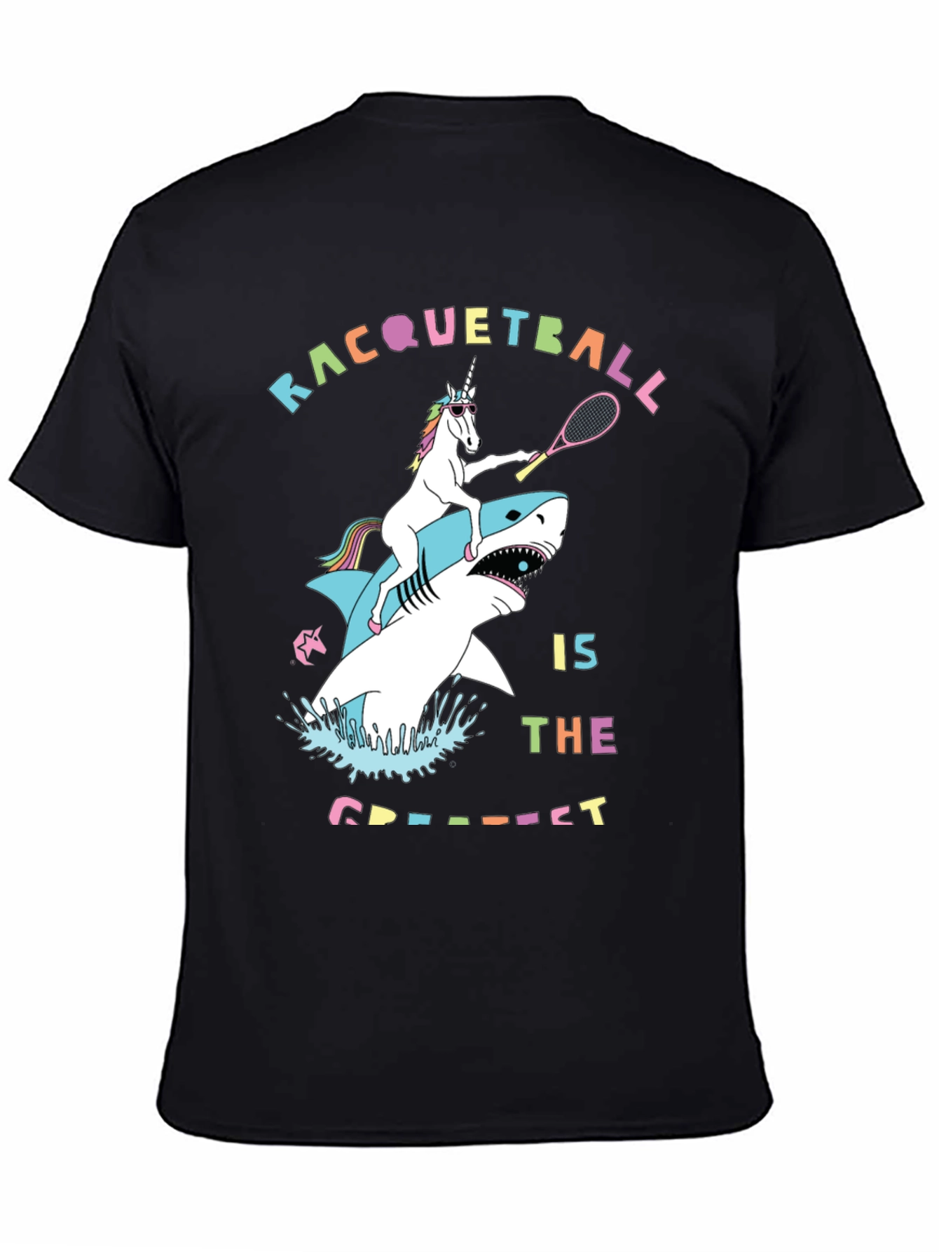 Racquetball Unicorn Shark Graphic Tee