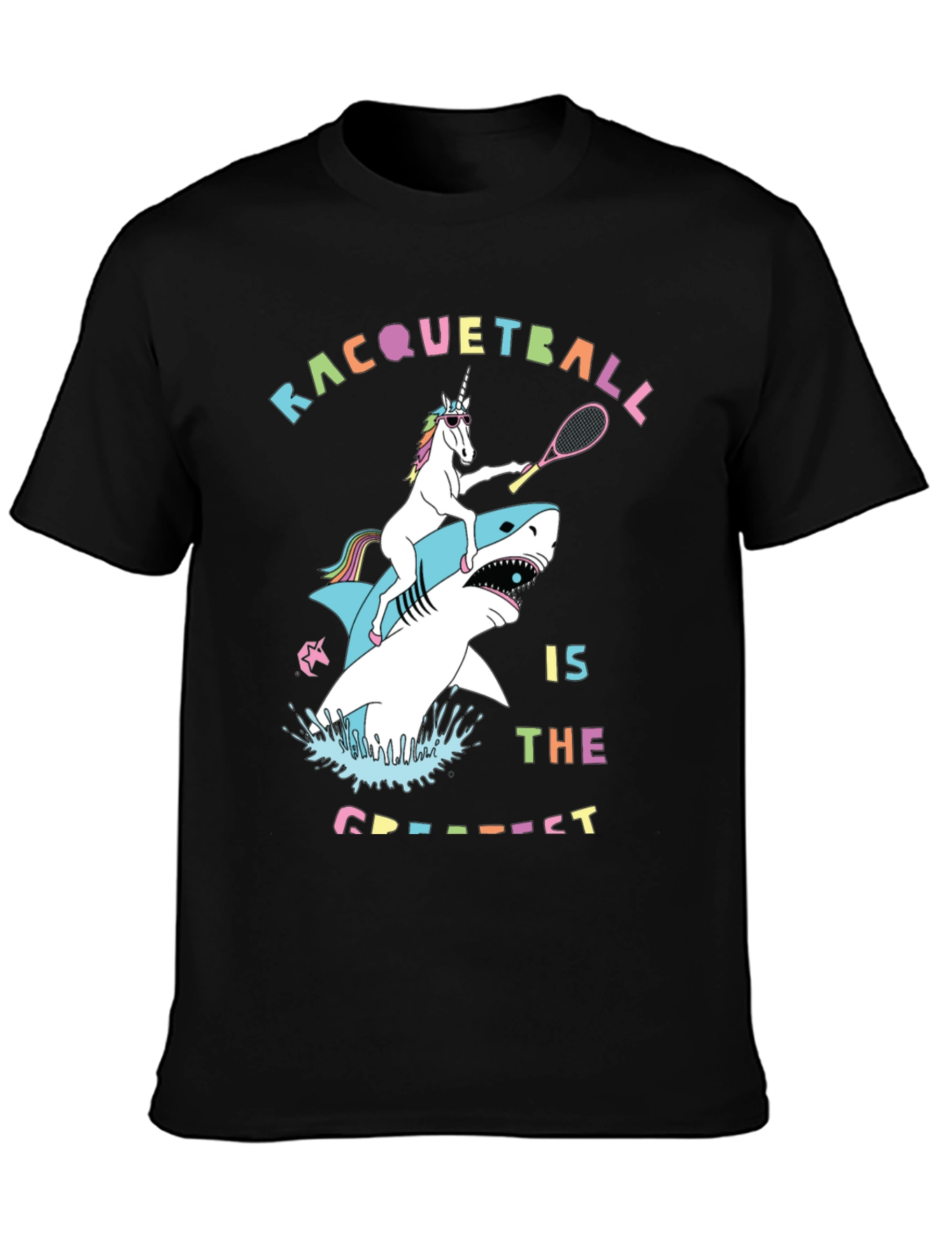 Racquetball Unicorn Shark Graphic Tee