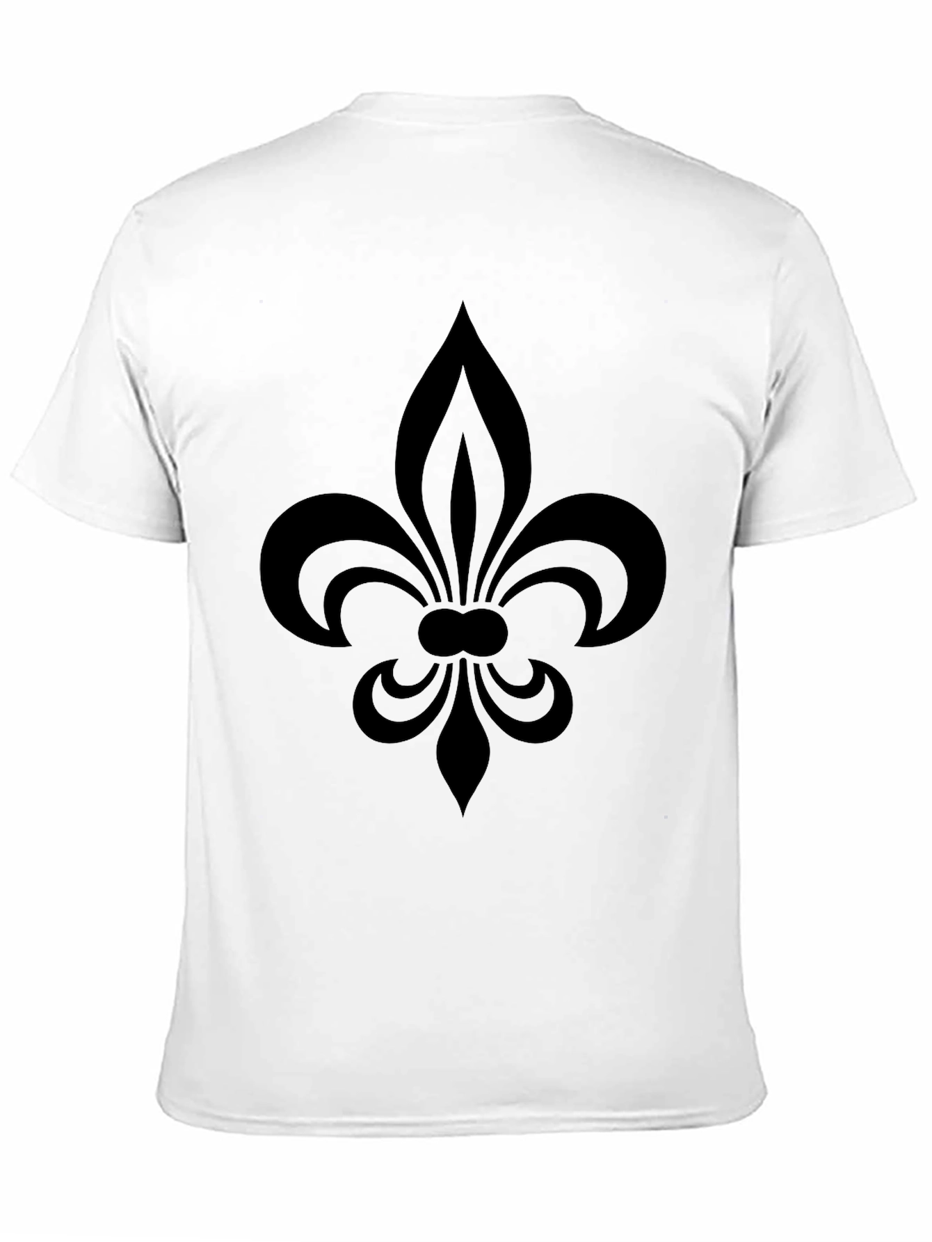Black Fleur-de-lis Graphic Tee - Casual Comfort