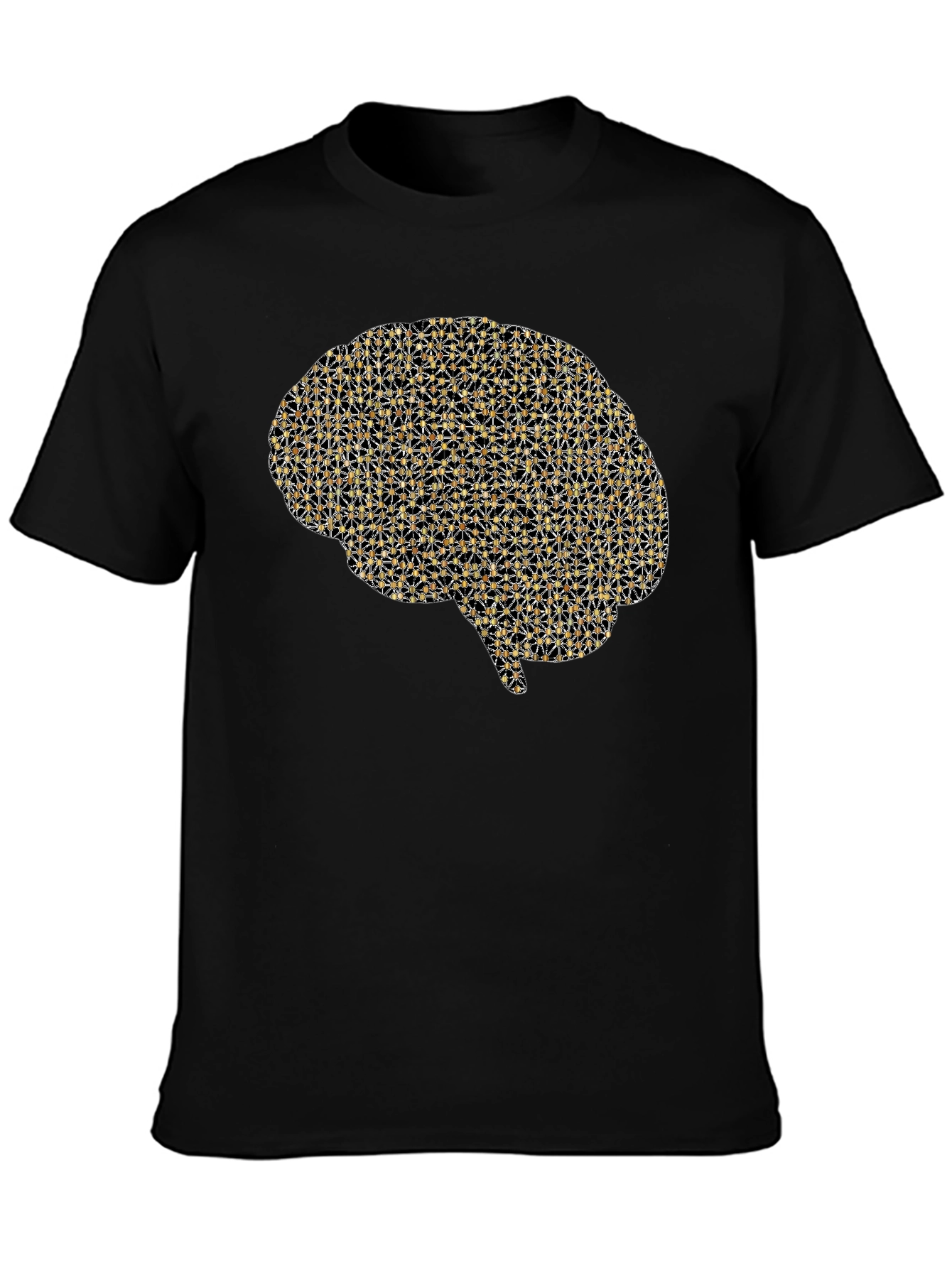 Brain Graphic Tee - Black Casual T-Shirt