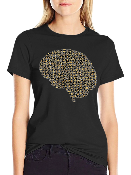 Brain Graphic Tee - Black Casual T-Shirt