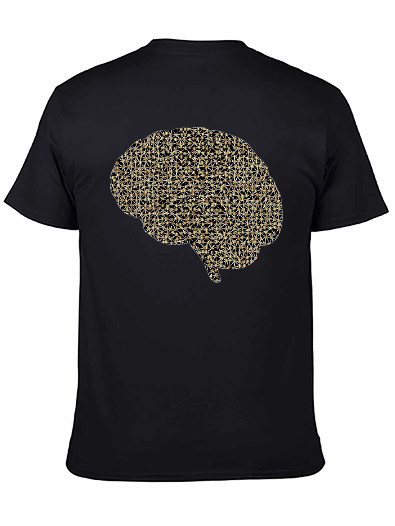 Brain Graphic Tee - Black Casual T-Shirt