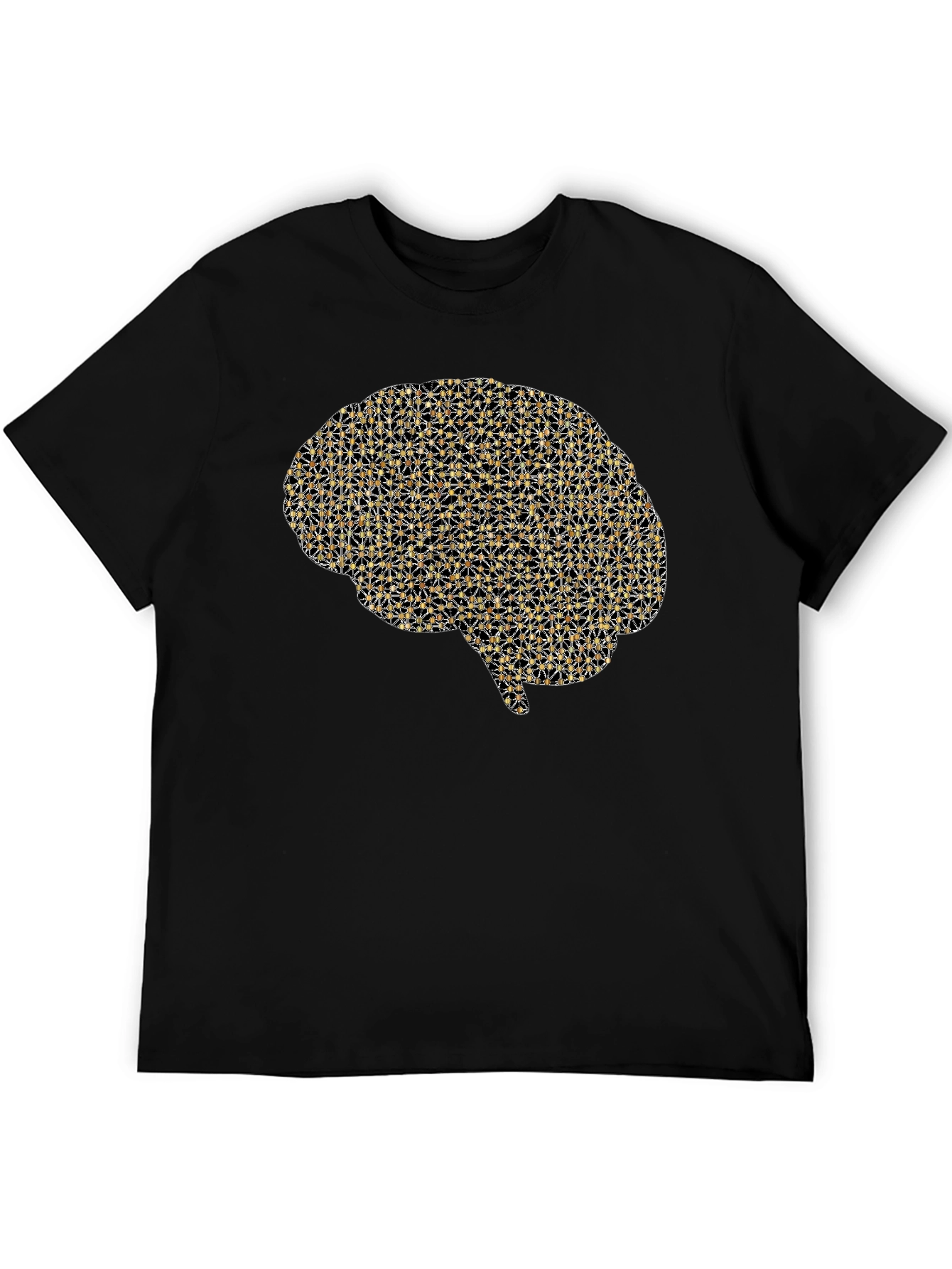 Brain Graphic Tee - Black Casual T-Shirt