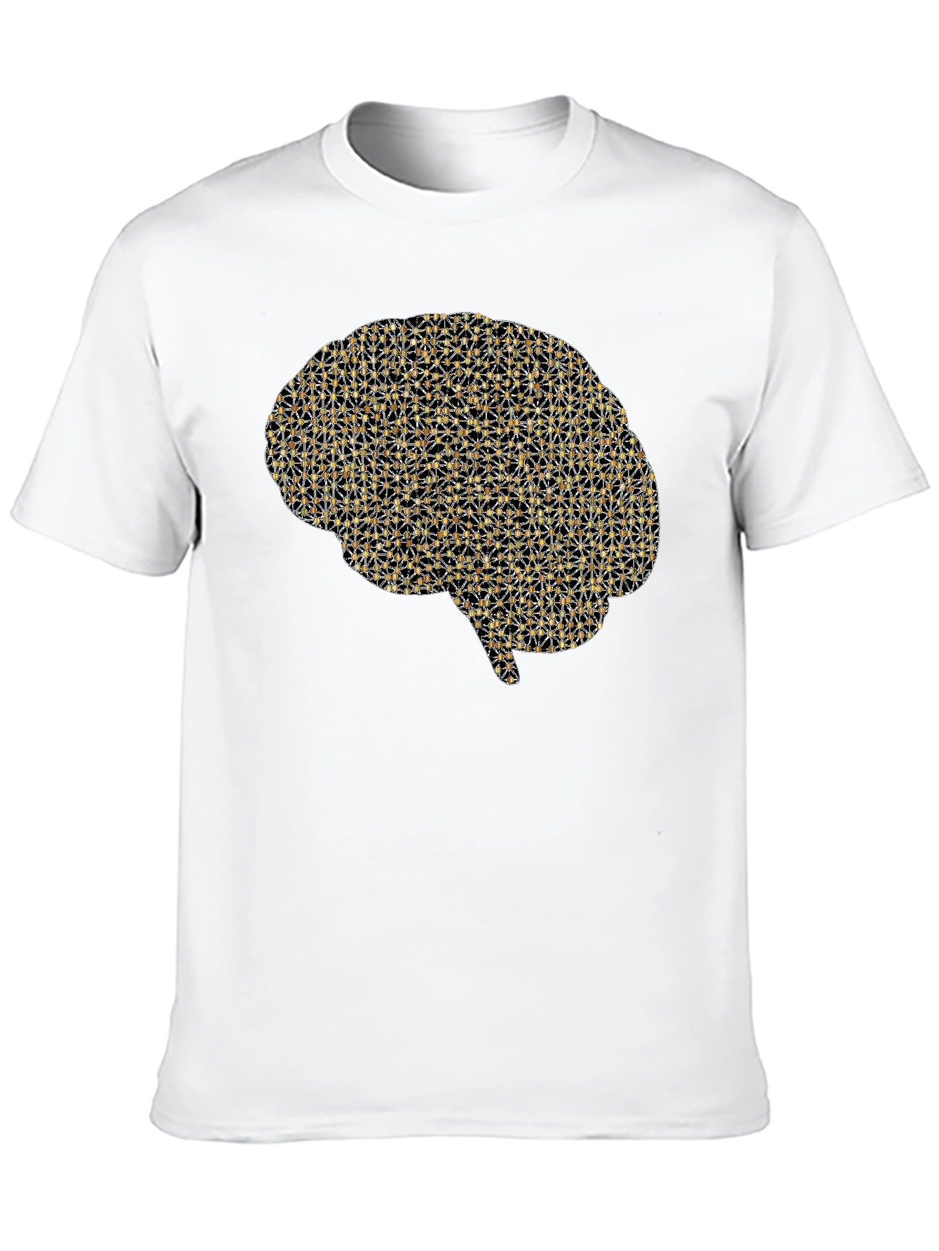 Brain Graphic Tee - Black Casual T-Shirt