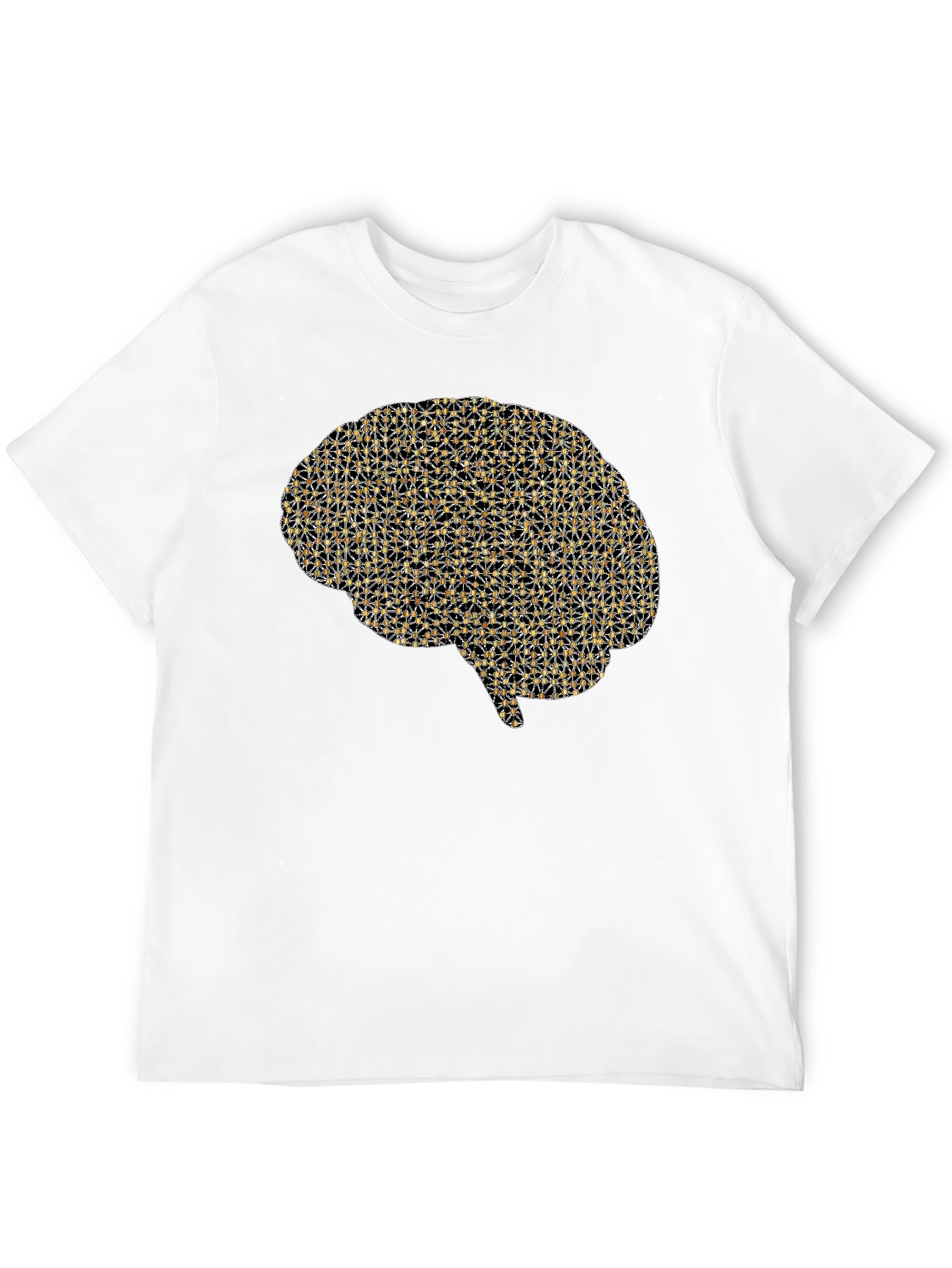 Brain Graphic Tee - Black Casual T-Shirt