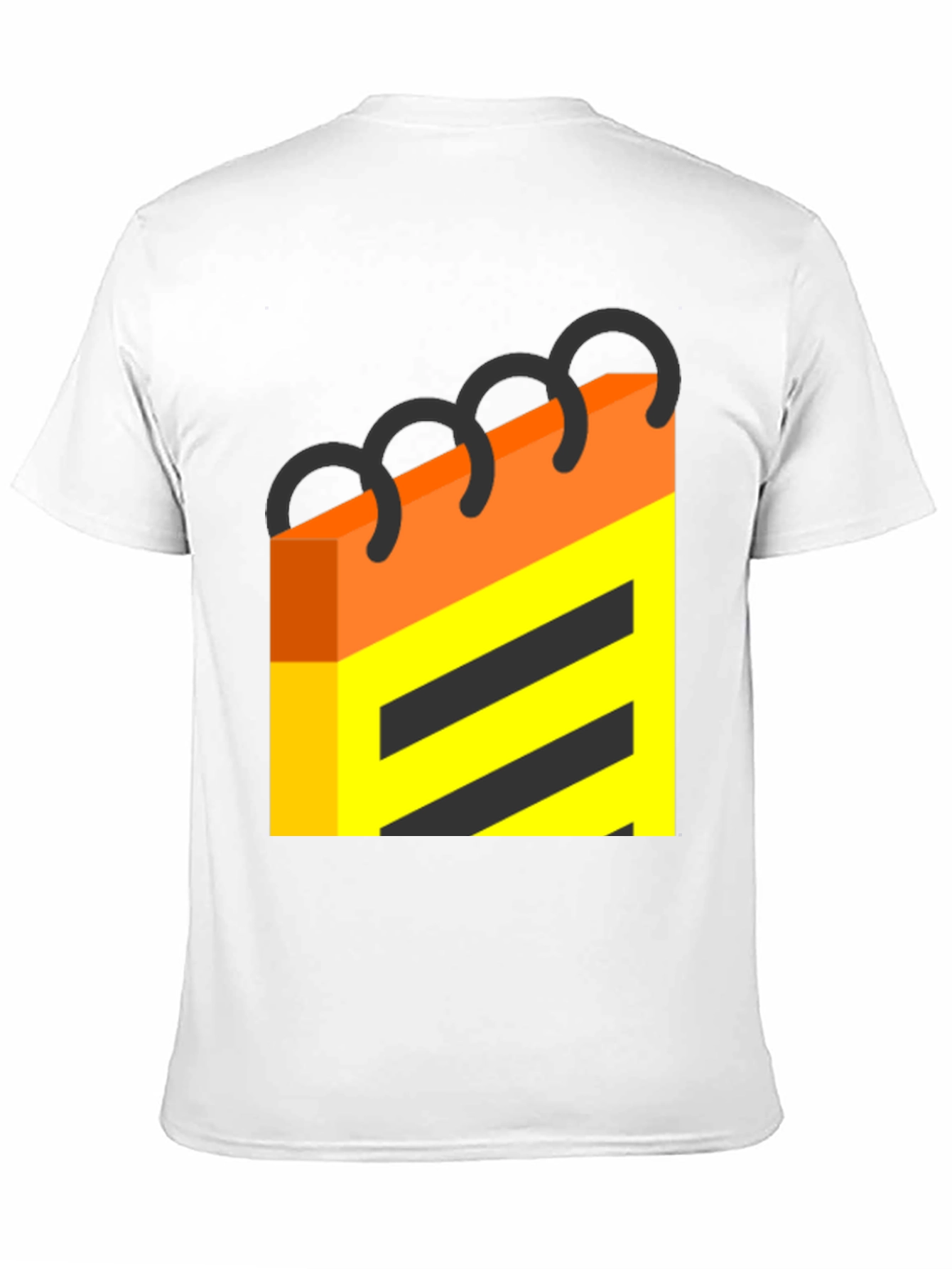 Abstract Notebook Graphic Tee - Black Cotton T-Shirt