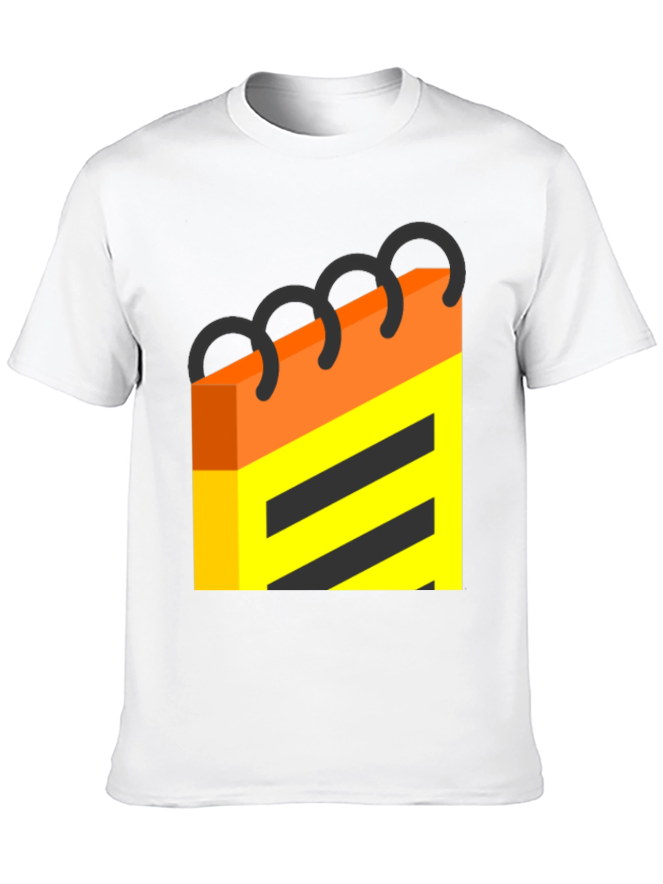 Abstract Notebook Graphic Tee - Black Cotton T-Shirt