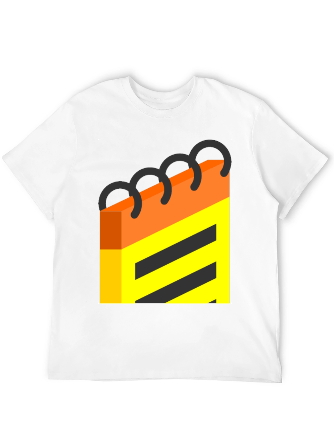 Abstract Notebook Graphic Tee - Black Cotton T-Shirt