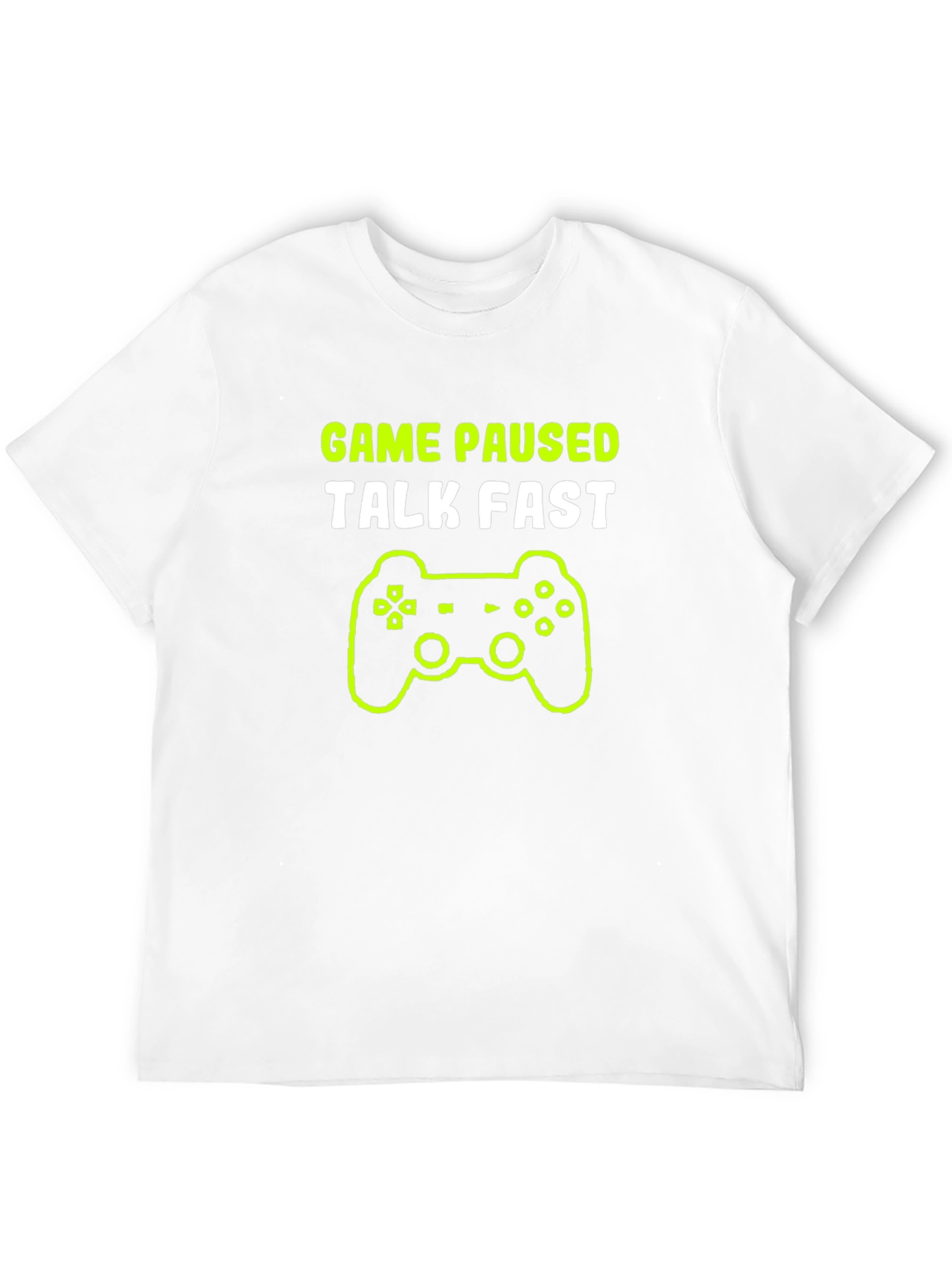 Game Paused Talk Fast Gamer T-Shirt - Black