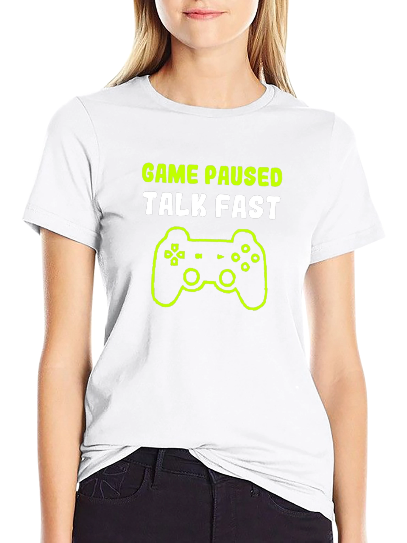Game Paused Talk Fast Gamer T-Shirt - Black