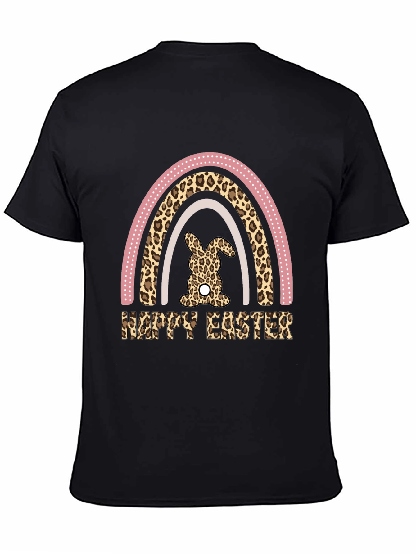 Happy Easter Leopard Rainbow Bunny T-Shirt