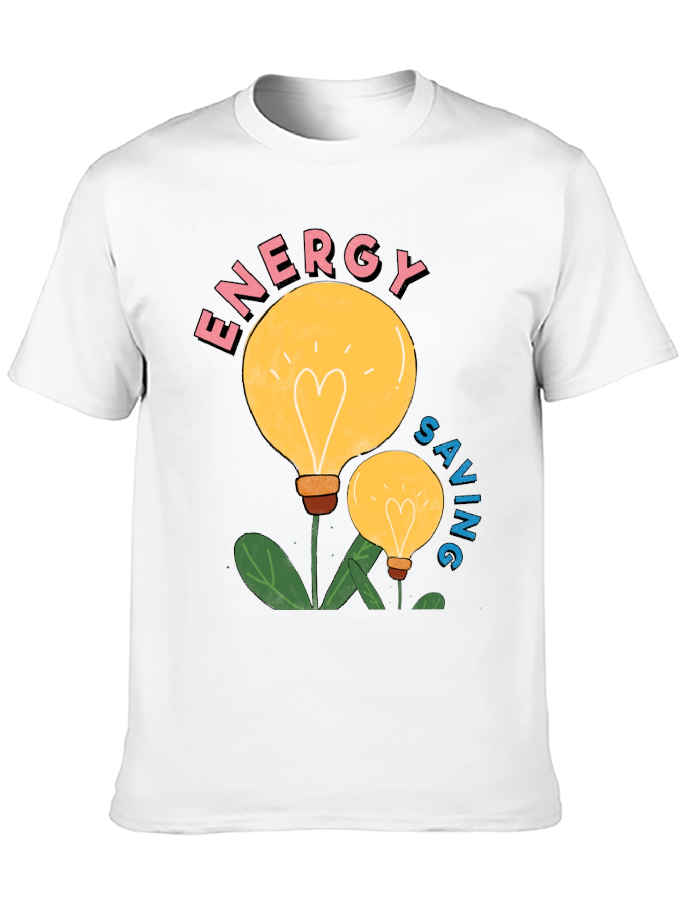 Energy Saving Light Bulb Graphic T-Shirt