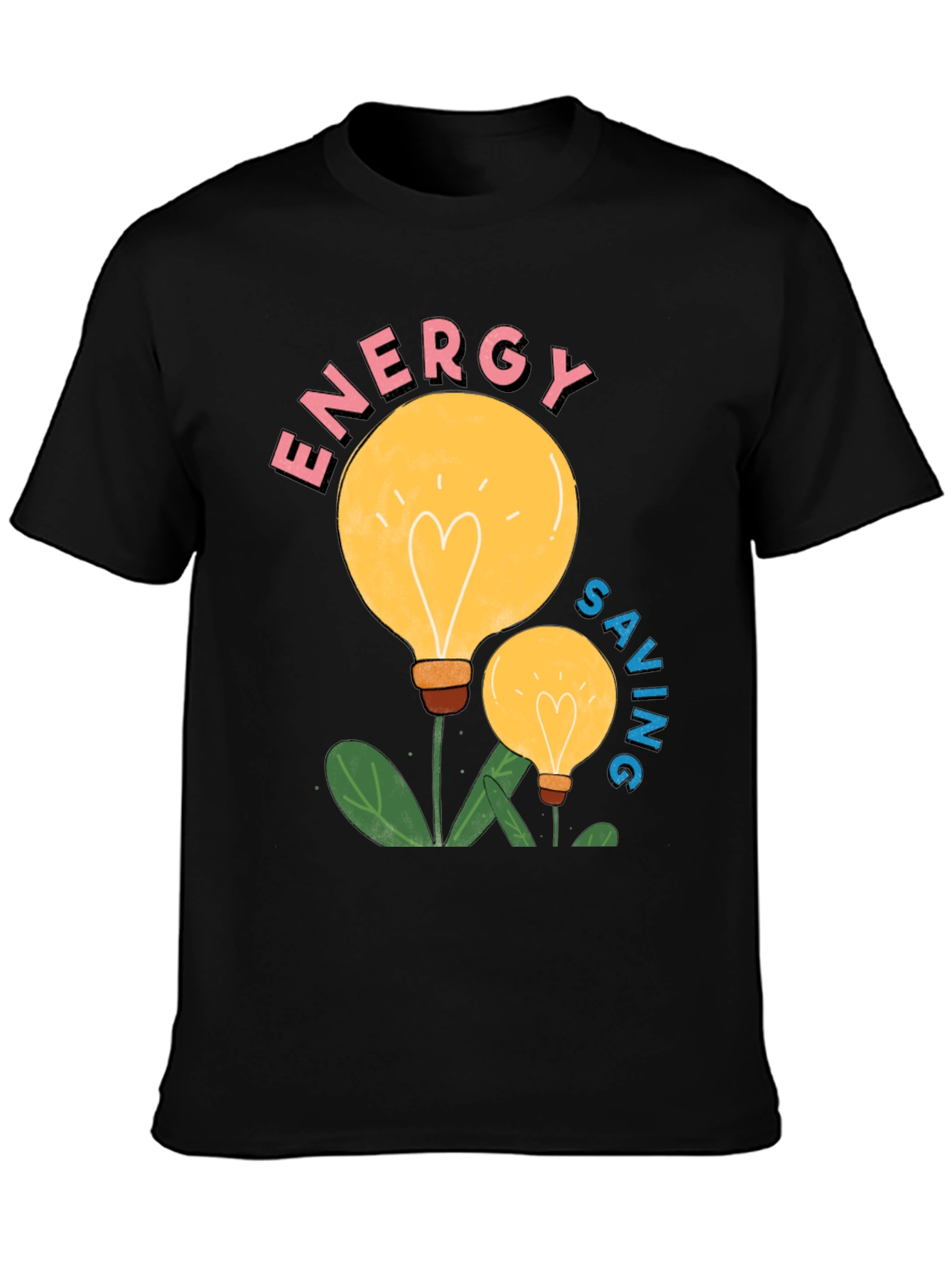 Energy Saving Light Bulb Graphic T-Shirt
