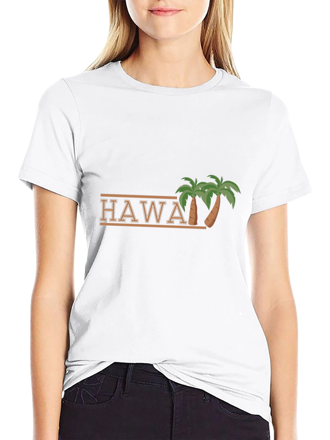Hawaii Palm Tree Graphic T-Shirt