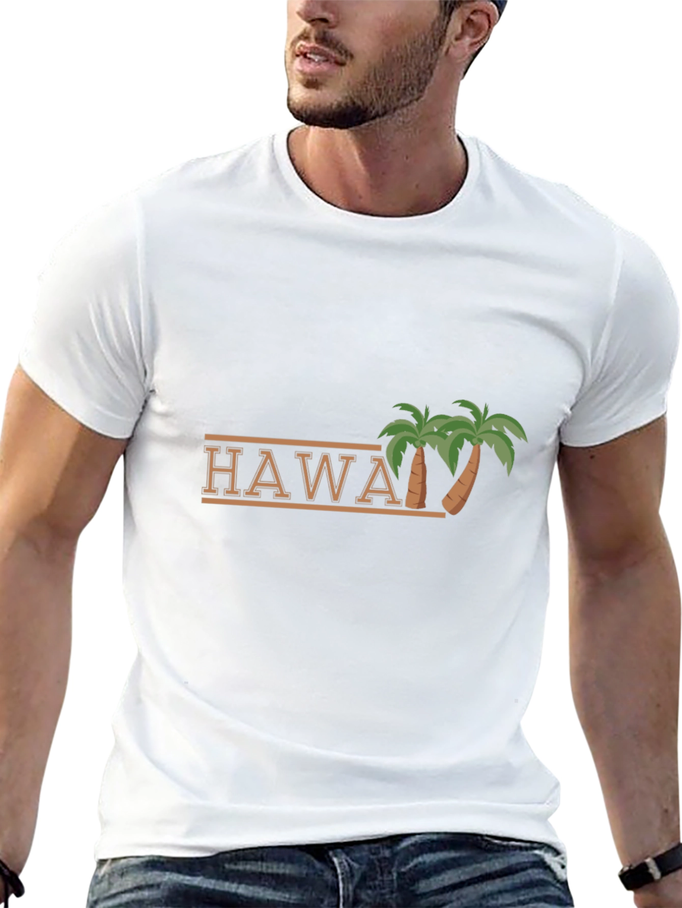 Hawaii Palm Tree Graphic T-Shirt