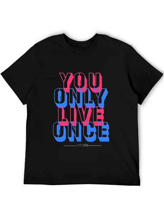 YOLO Graphic Tee - You Only Live Once - Black Cotton T-Shirt