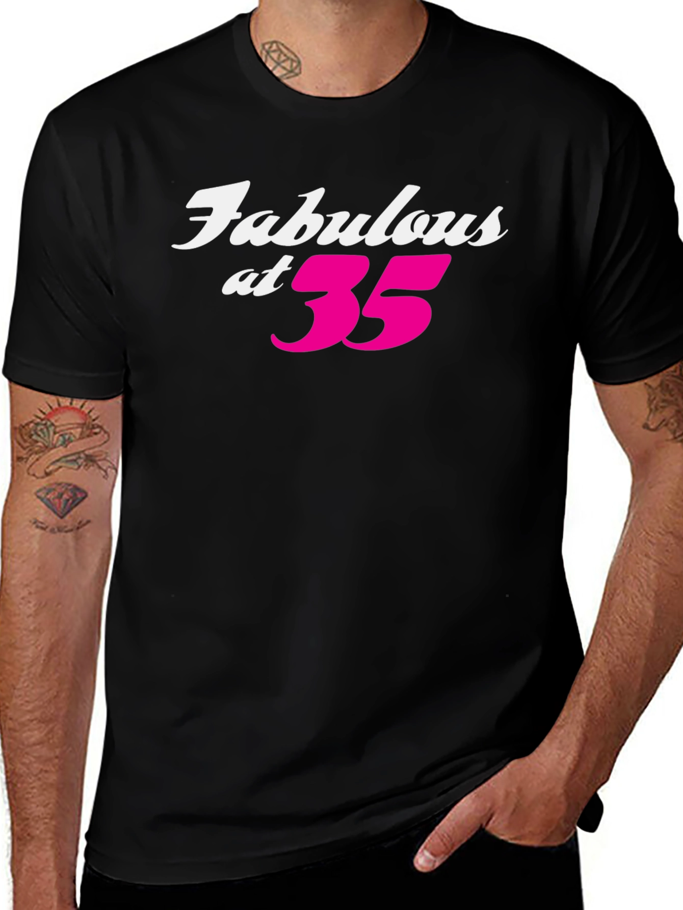 Fabulous at 35 Black T-Shirt