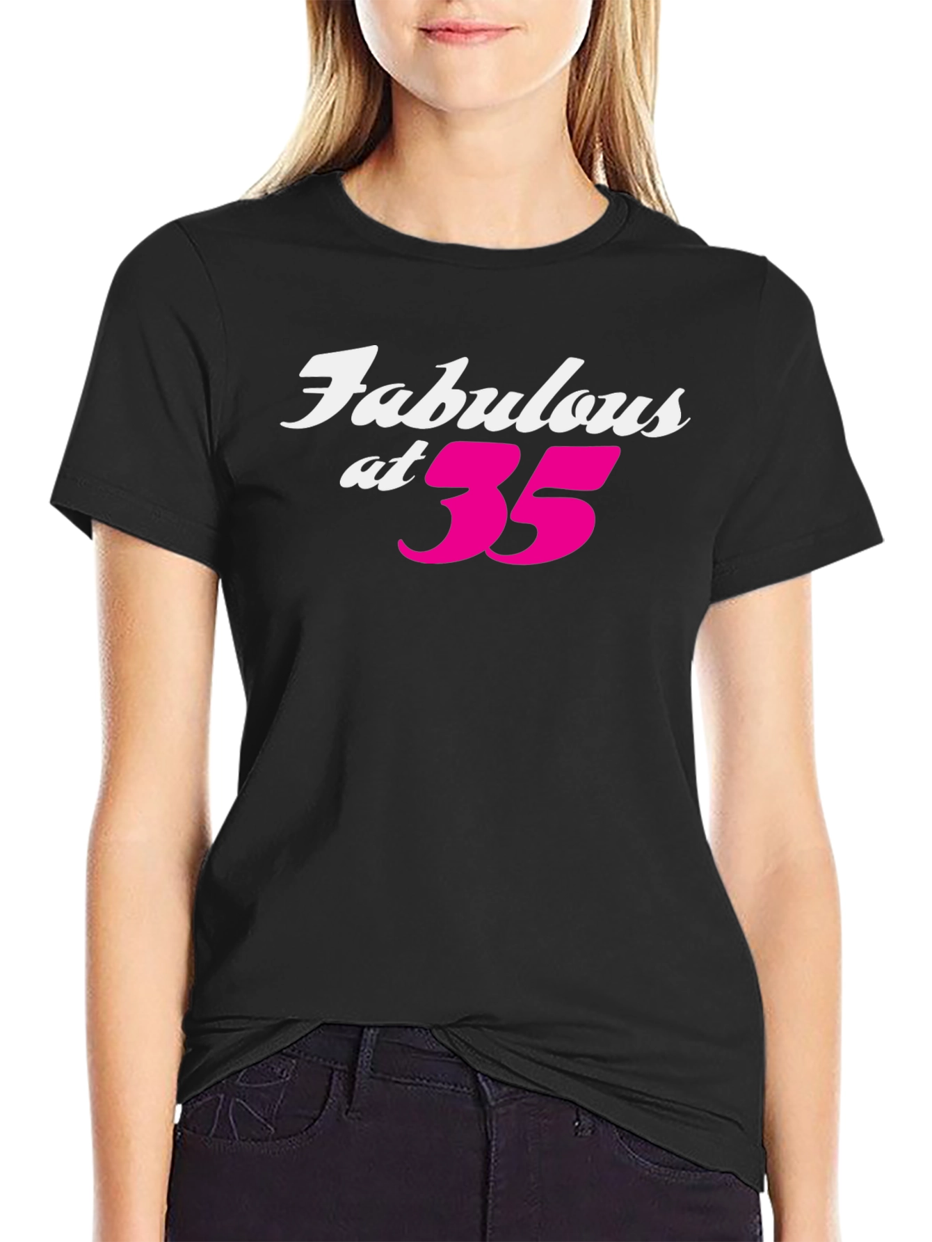 Fabulous at 35 Black T-Shirt