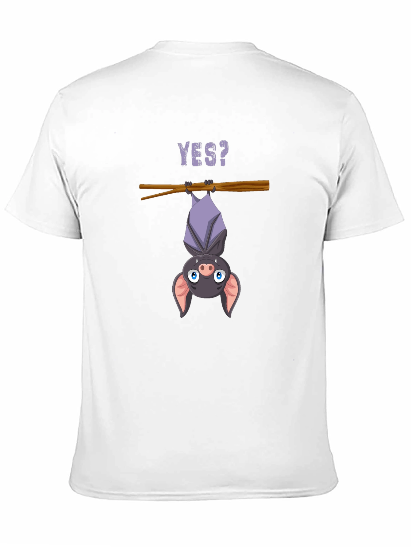 Cartoon Bat T-Shirt - Hanging Yes? Graphic Tee