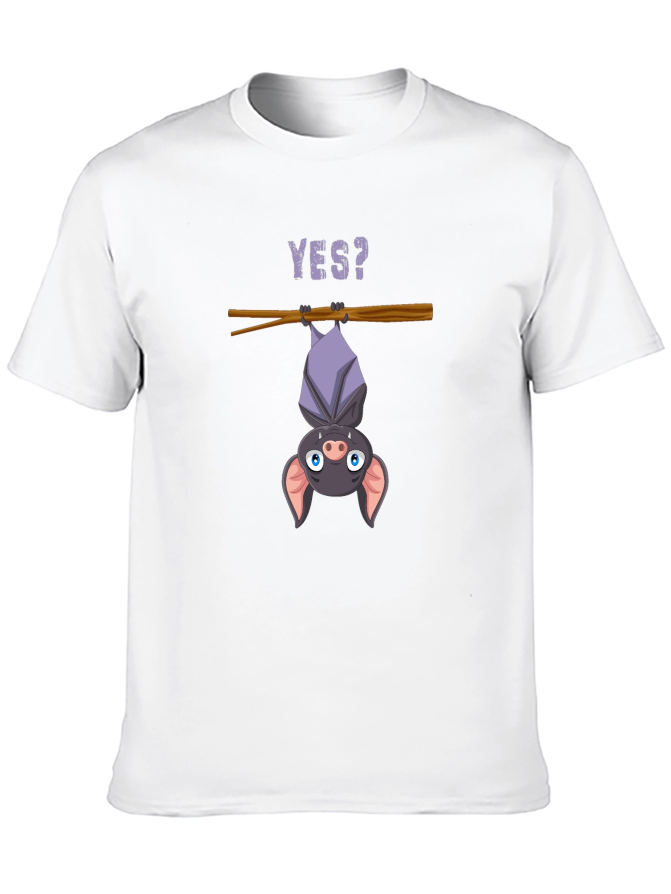 Cartoon Bat T-Shirt - Hanging Yes? Graphic Tee