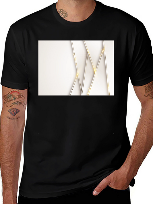 Modern Geometric Black T-Shirt