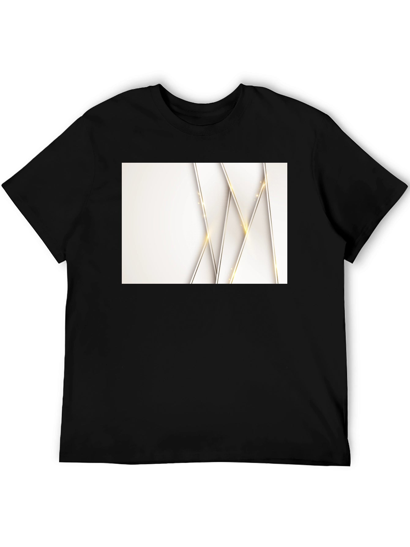 Modern Geometric Black T-Shirt