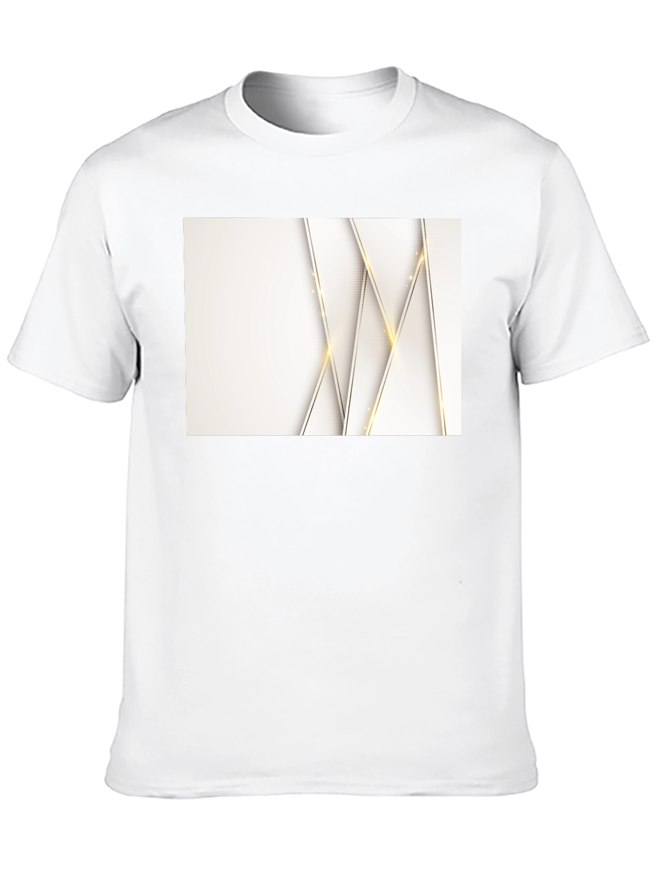 Modern Geometric Black T-Shirt