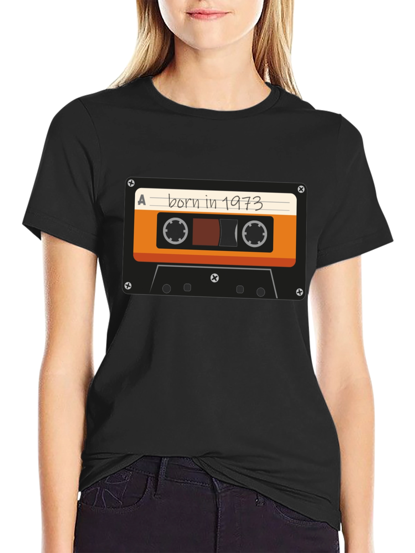 Born in 1973 Cassette Tape Graphic T-Shirt