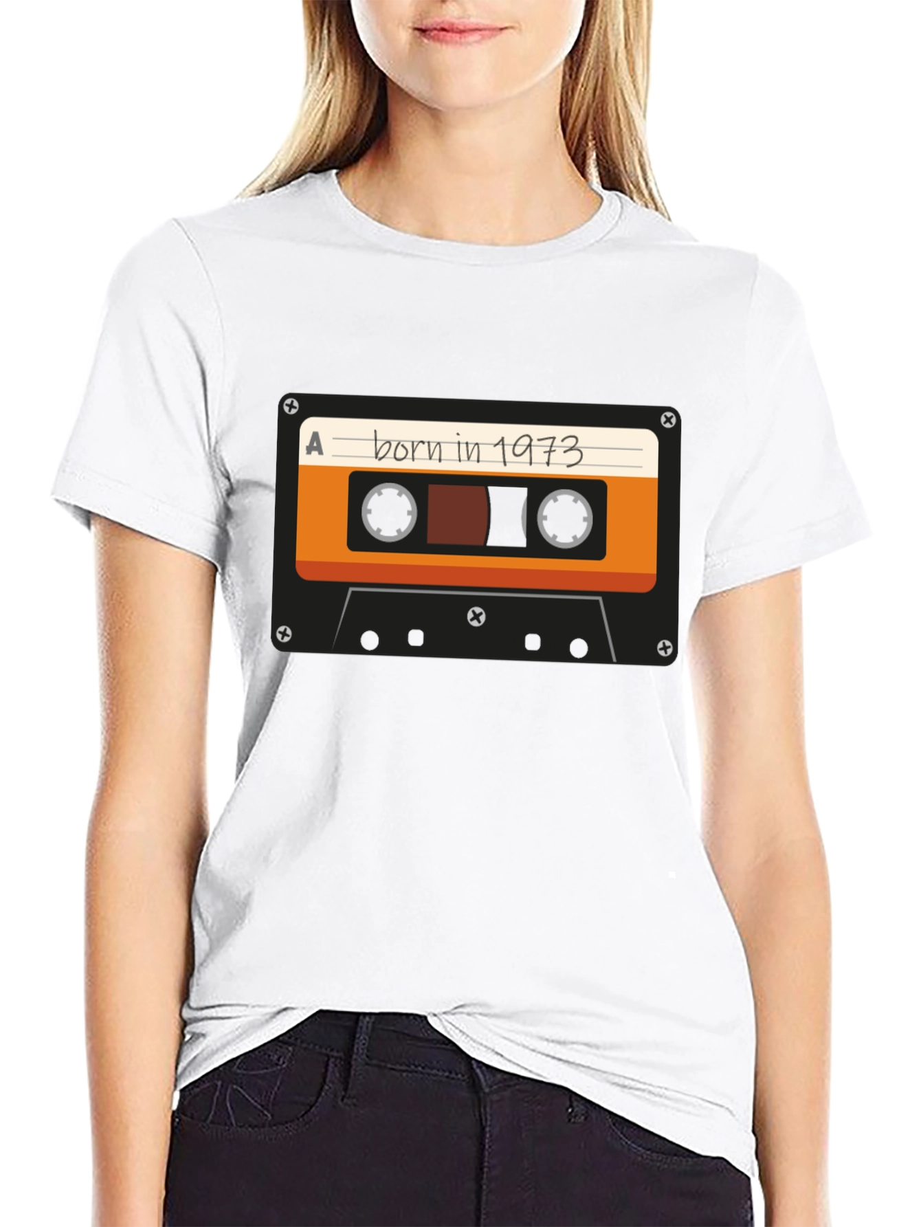Born in 1973 Cassette Tape Graphic T-Shirt