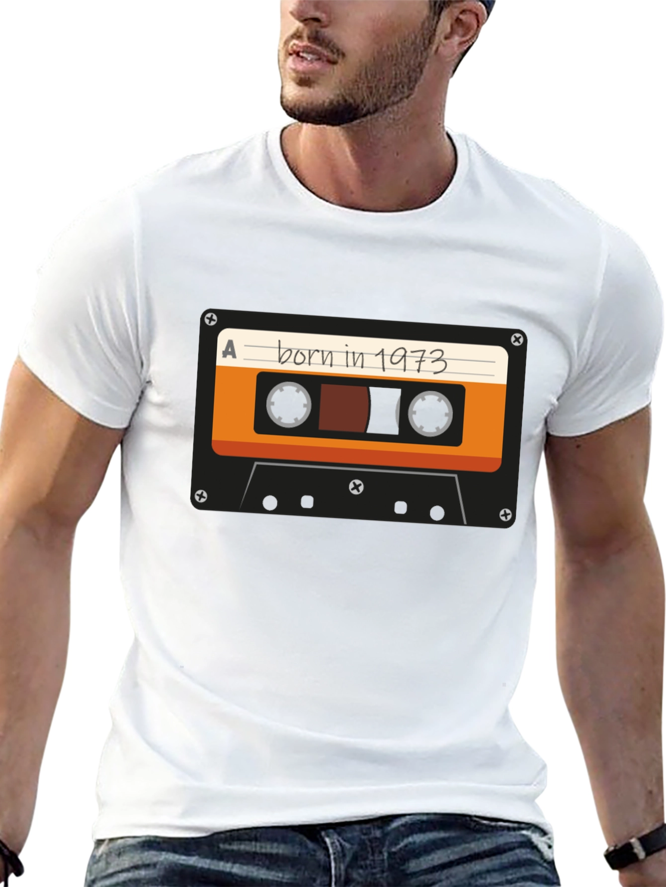 Born in 1973 Cassette Tape Graphic T-Shirt