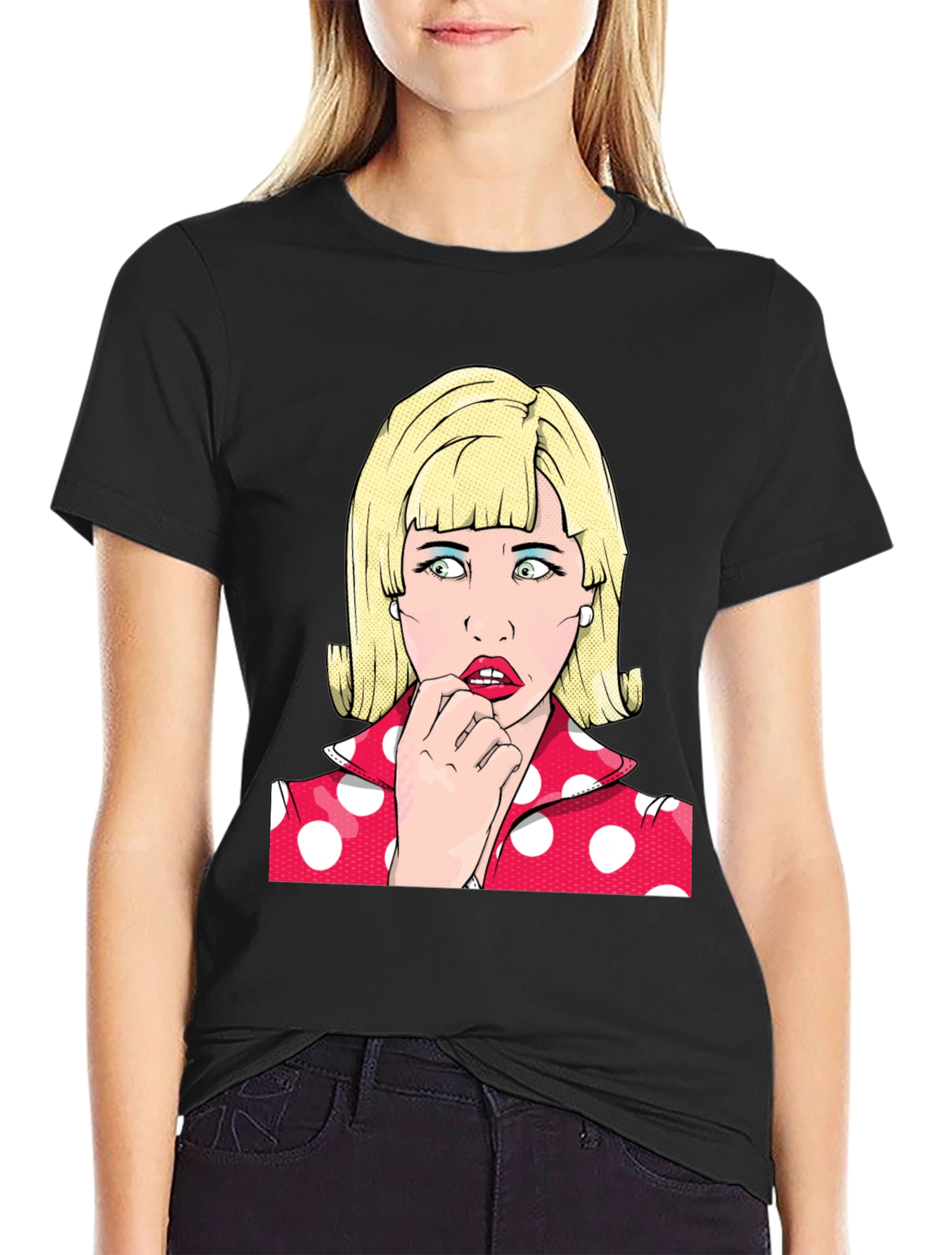 Retro Pop Art Woman Graphic T-Shirt
