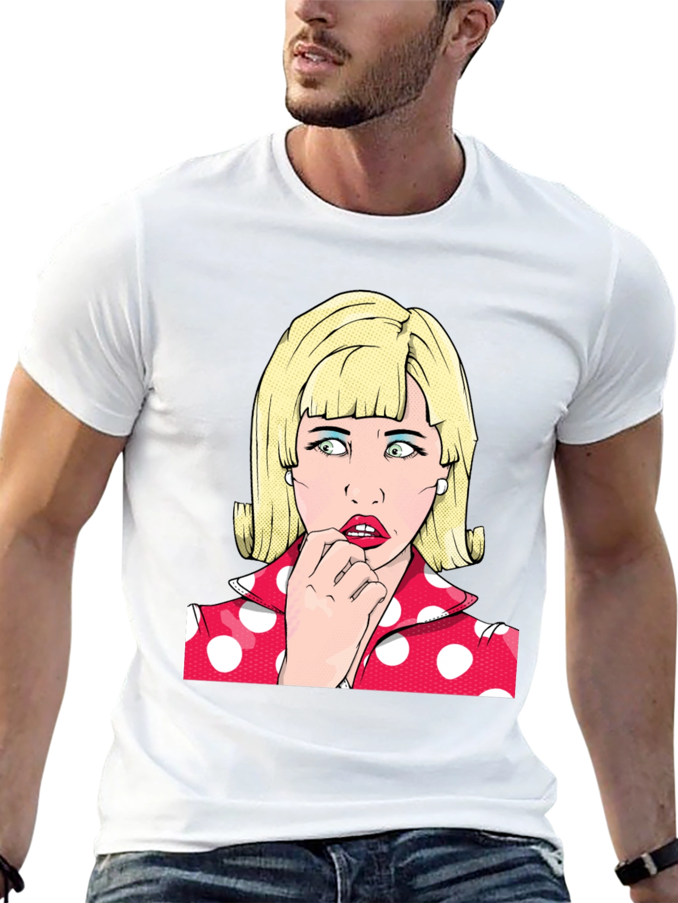 Retro Pop Art Woman Graphic T-Shirt