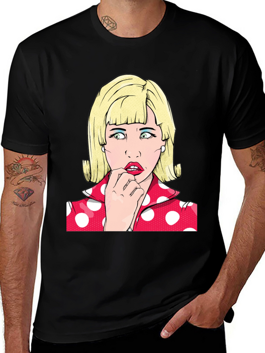 Retro Pop Art Woman Graphic T-Shirt