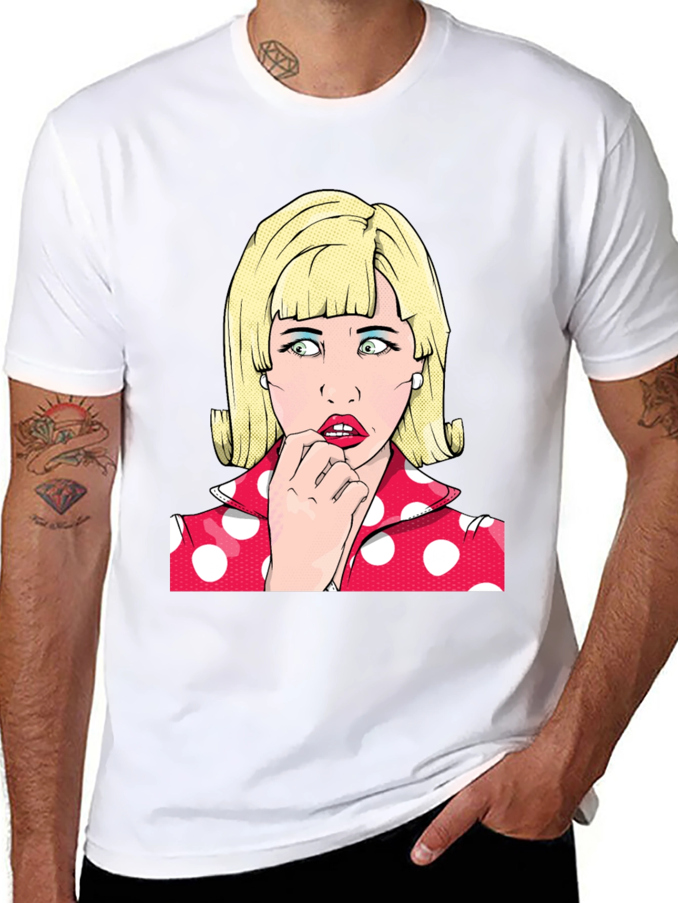 Retro Pop Art Woman Graphic T-Shirt