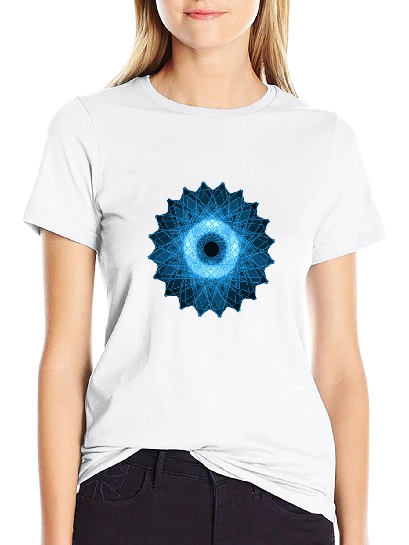Geometric Glow T-Shirt - Modern Abstract Design
