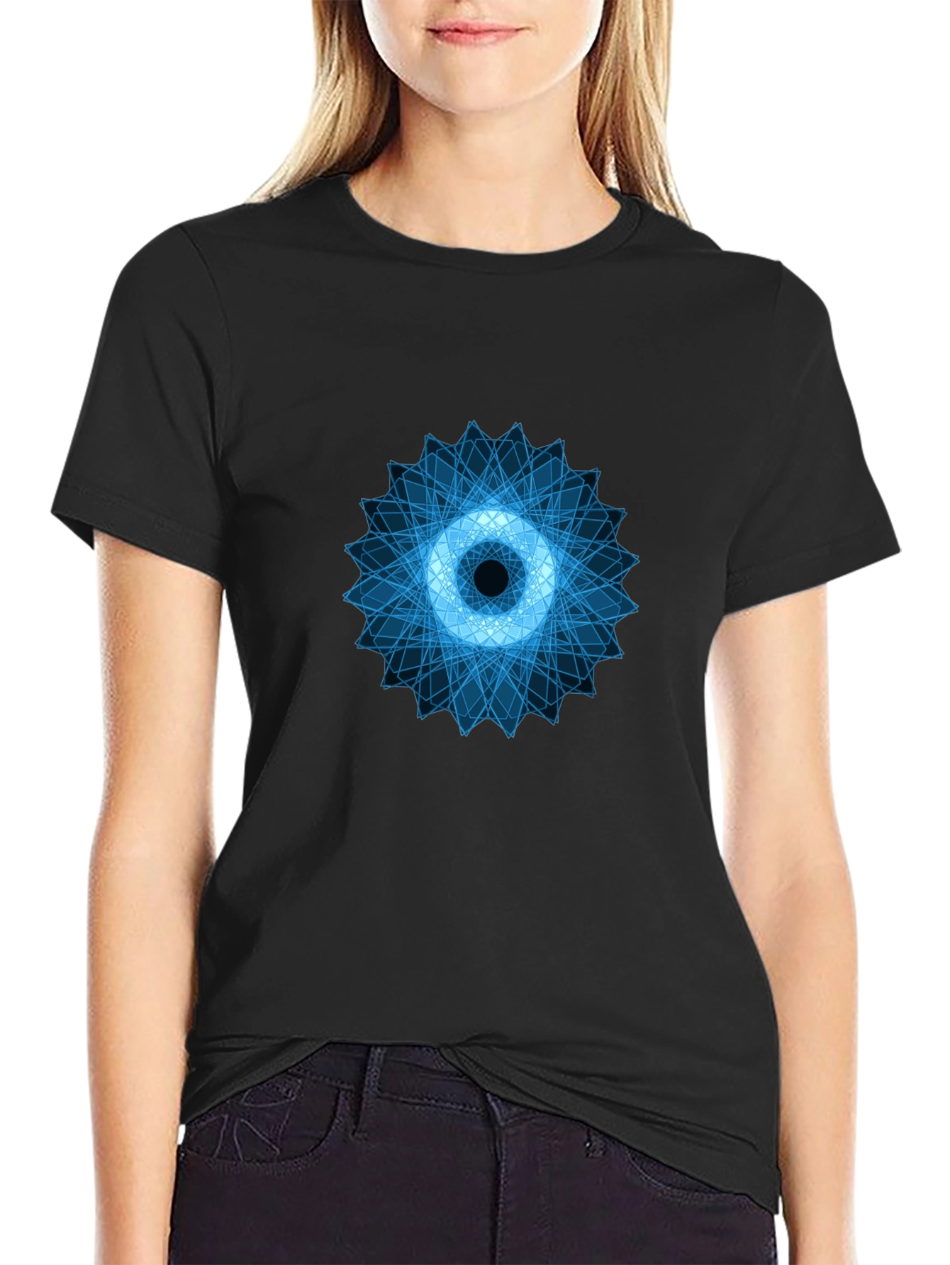 Geometric Glow T-Shirt - Modern Abstract Design
