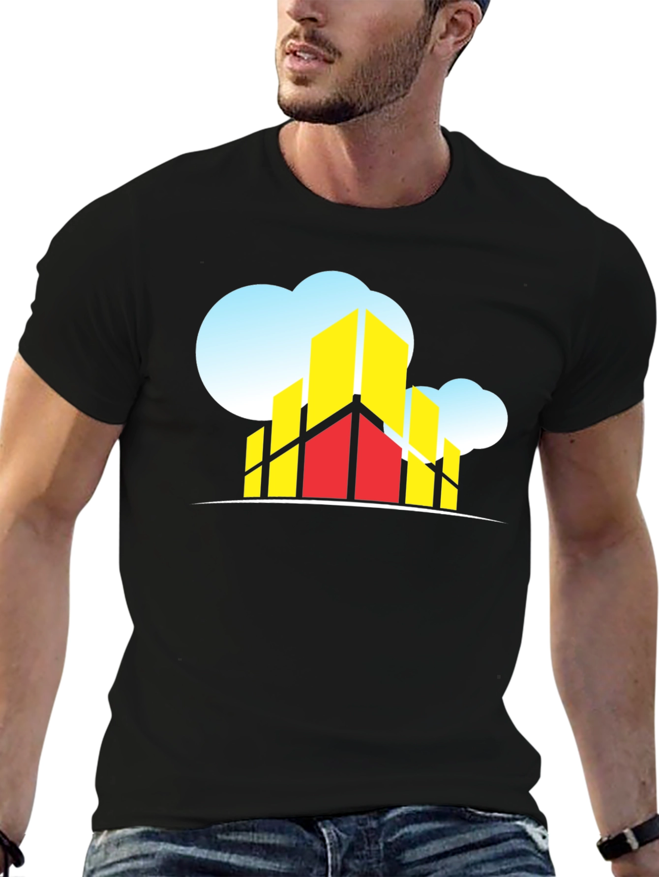 Modern Cityscape Graphic Tee - Urban Style